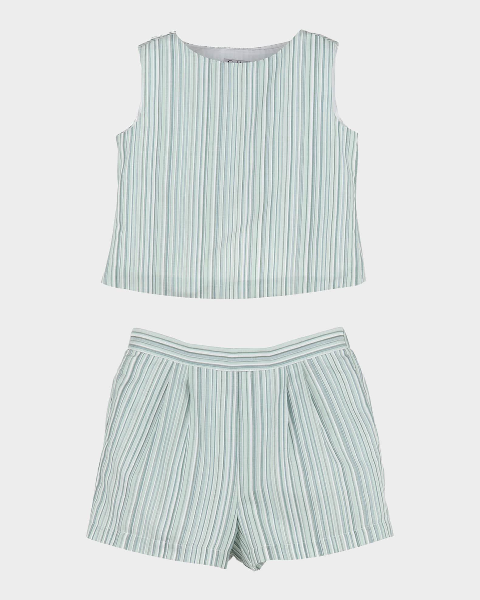 Girl's Two-Piece Striped Set, Size 4-6 0