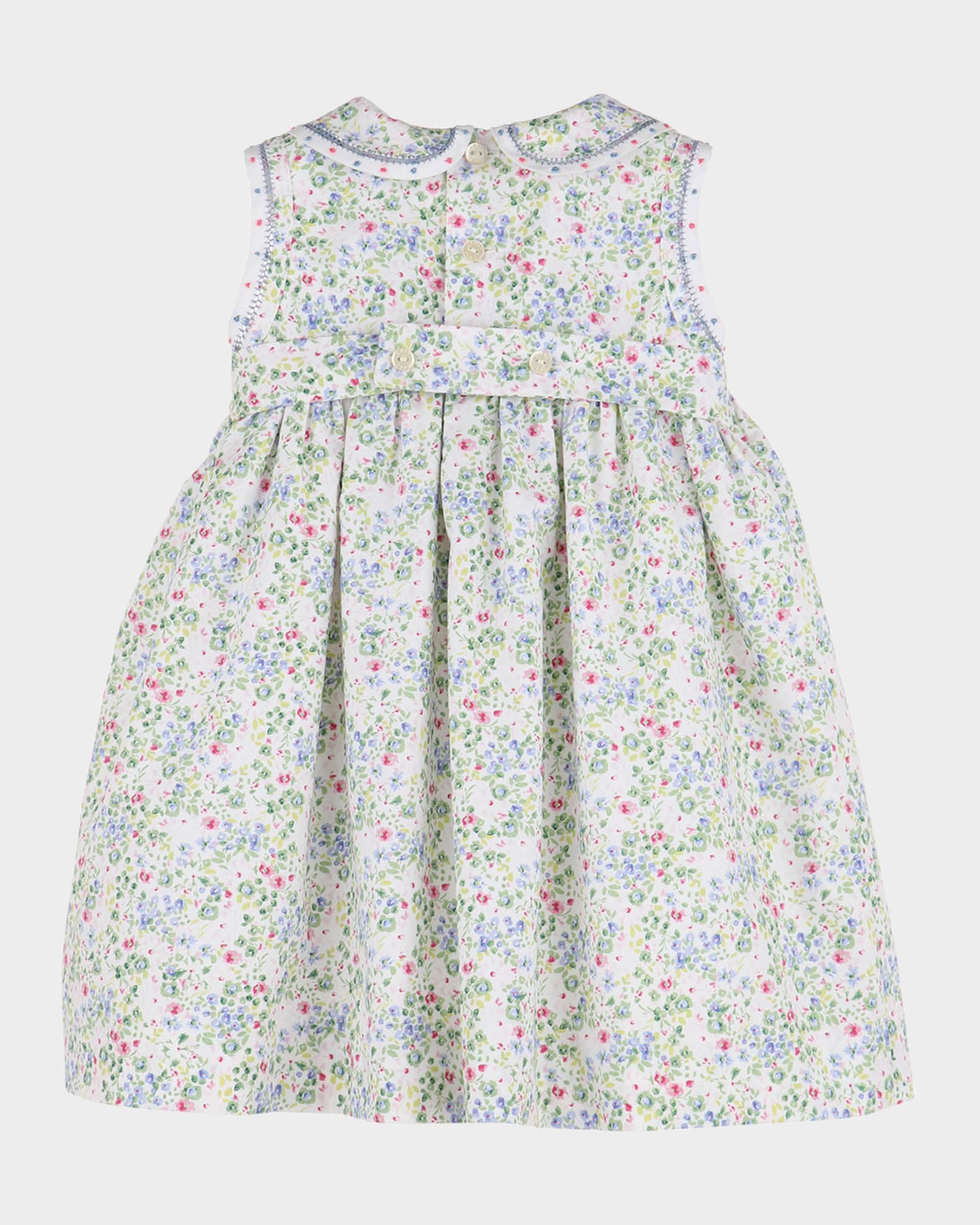Girl's Berry Bouquet Smocked Dress, Size 6M-3 1