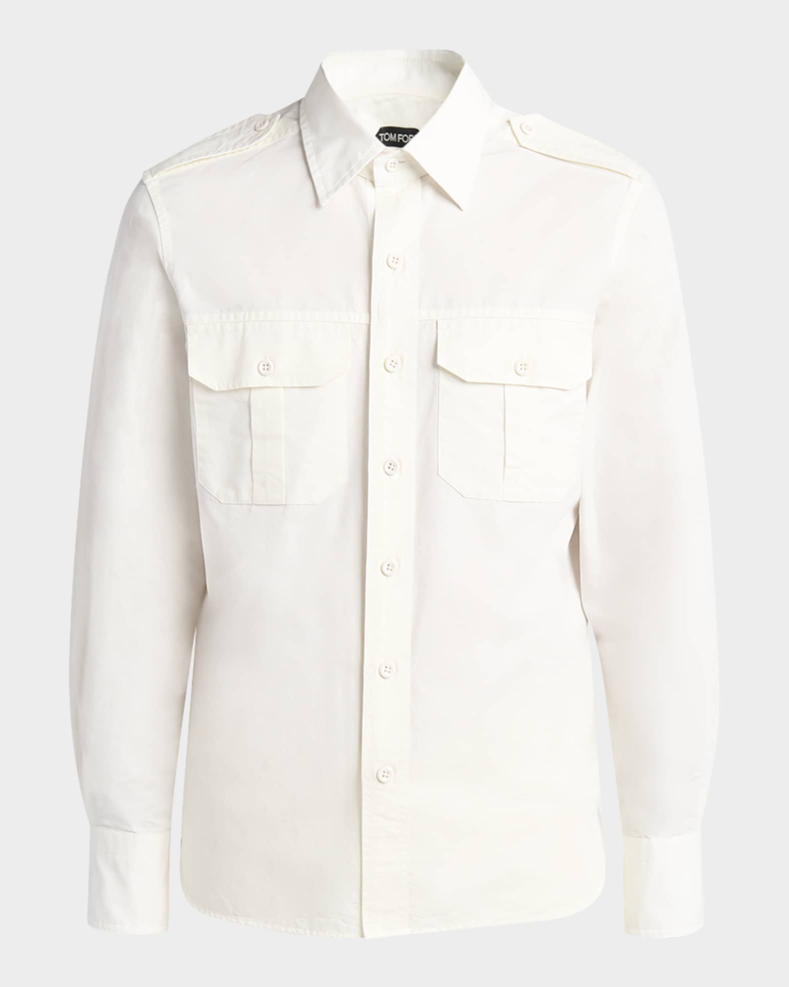 Men's Cotton-Silk Poplin Western Shirt 0