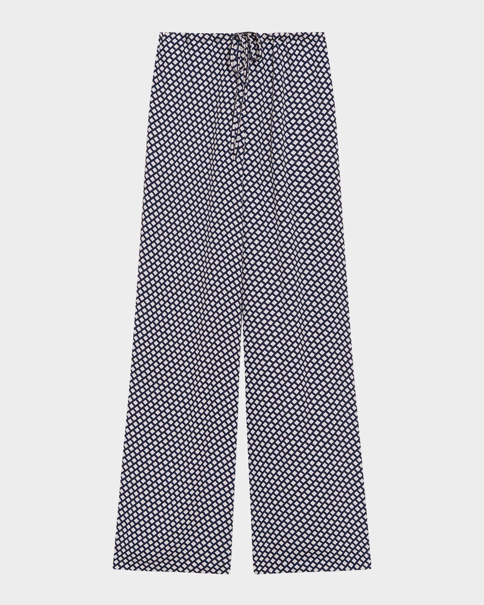 Geometric Drawstring Pull-On Pants 0