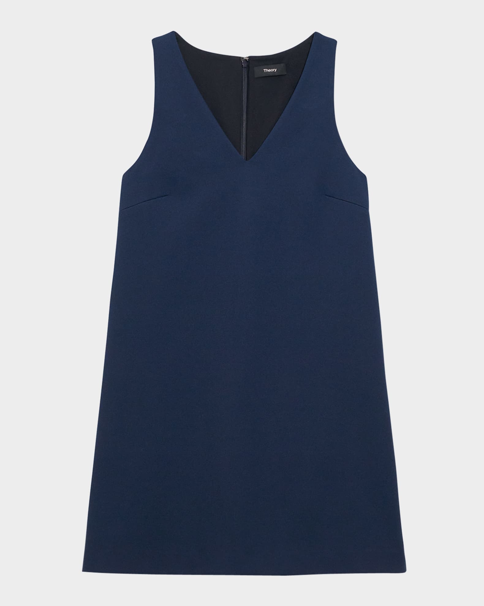 Ponte V Neck Mini Shift Dress