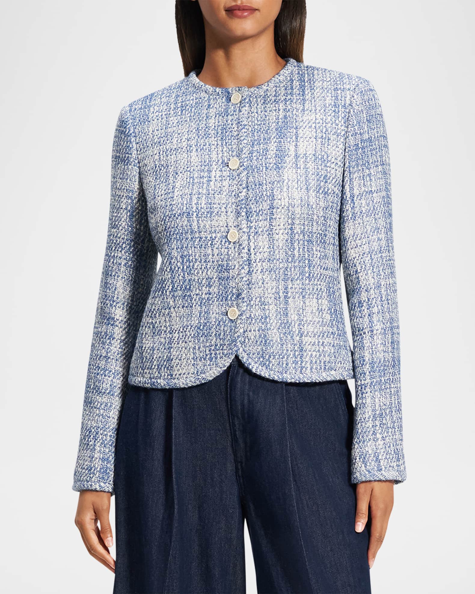 Theory Clean Tweed Jacket | Neiman Marcus