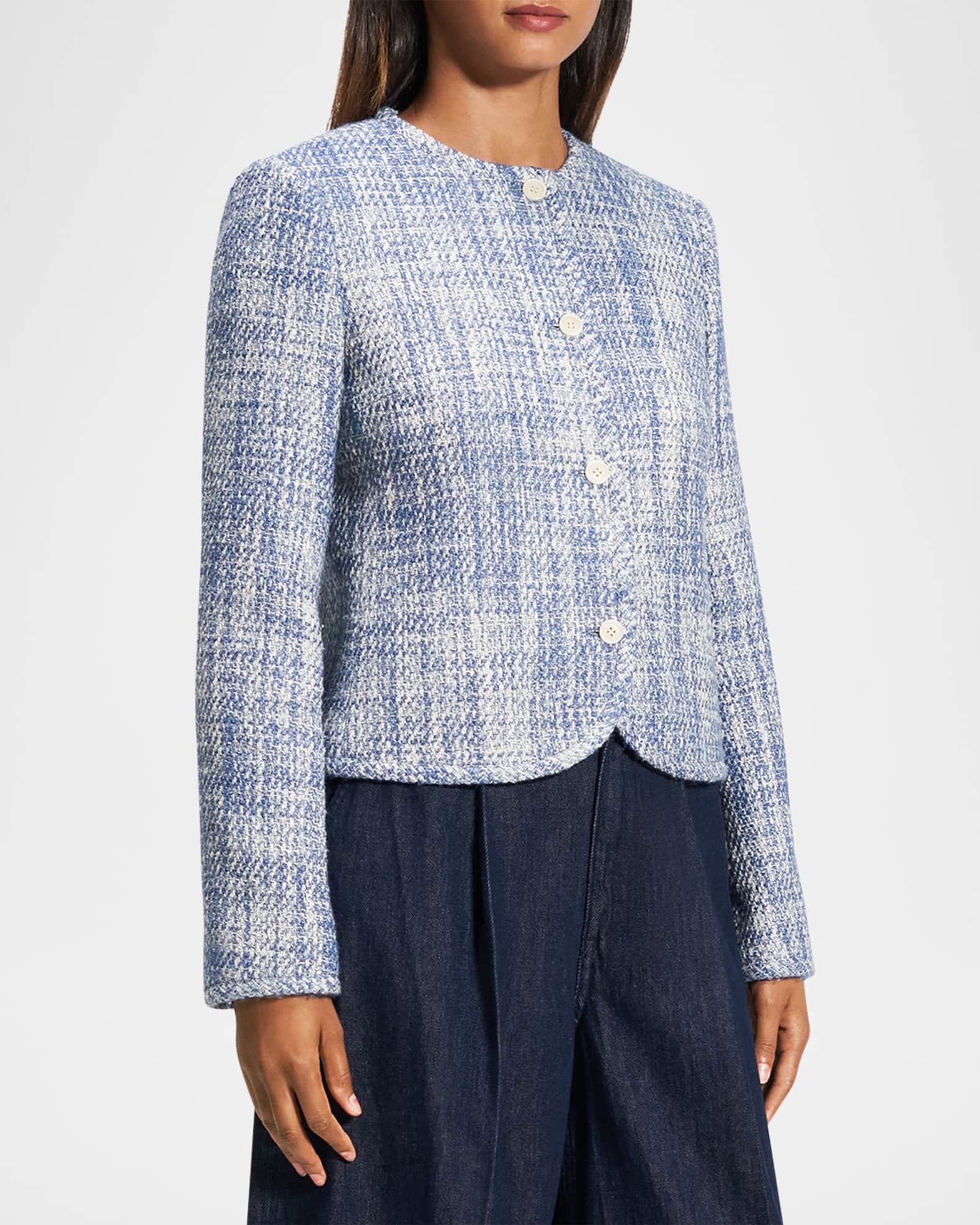 Theory Clean Tweed Jacket | Neiman Marcus