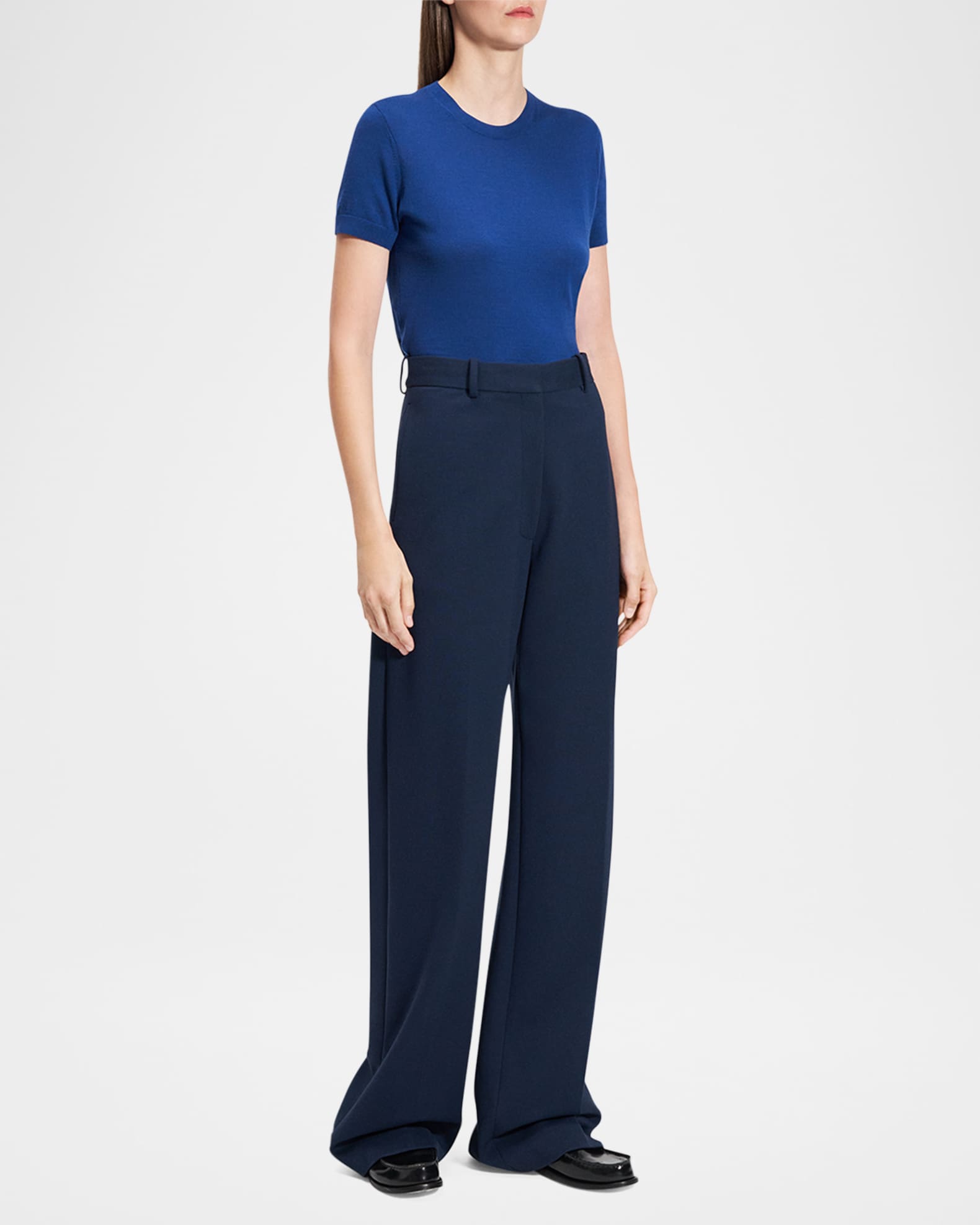 Classic Ponte Straight Trousers 1