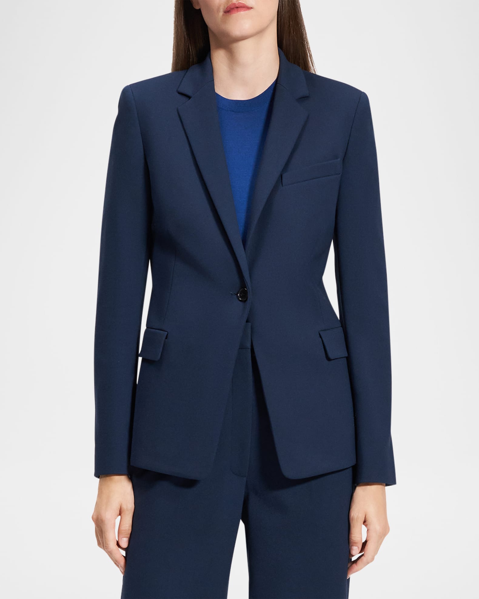 Theory Ponte Slim Fit Blazer Neiman Marcus