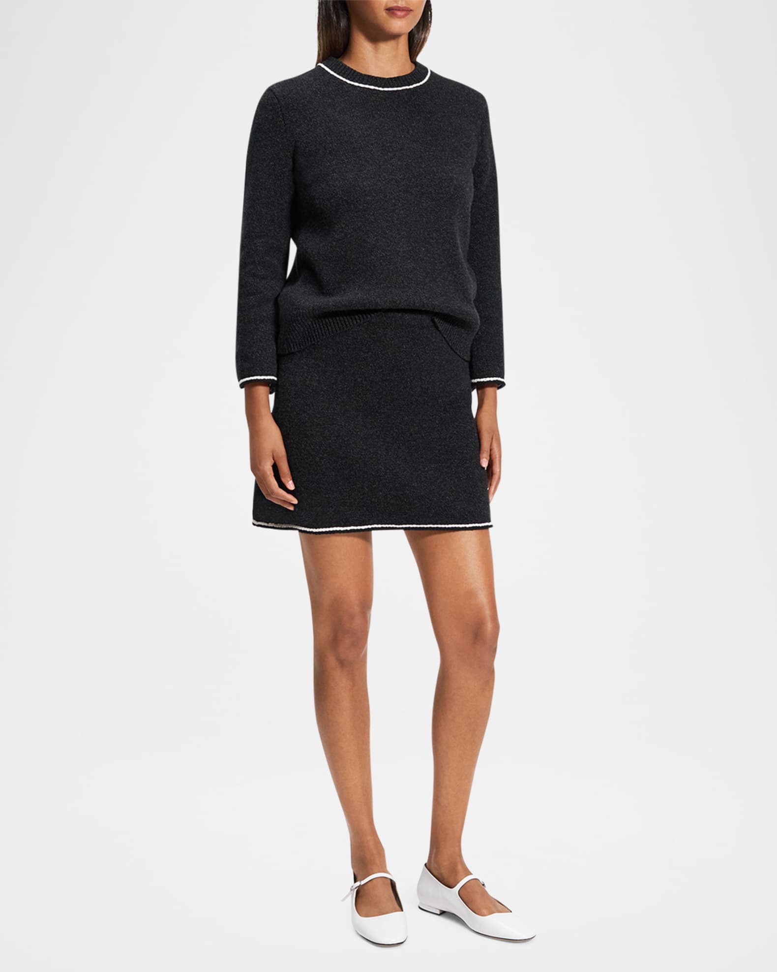 Stitched Wool-Cashmere Mini Skirt 1