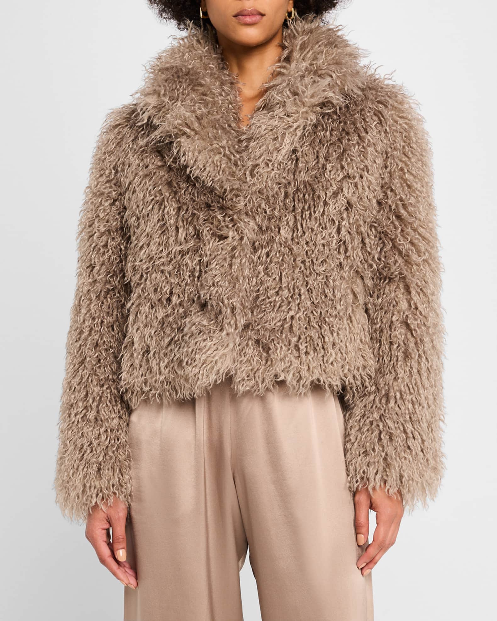 Sablyn Relaxed Faux Fur Coat Eco Gravel Women s L Coats Jackets Outerwear Faux Fur Coats
