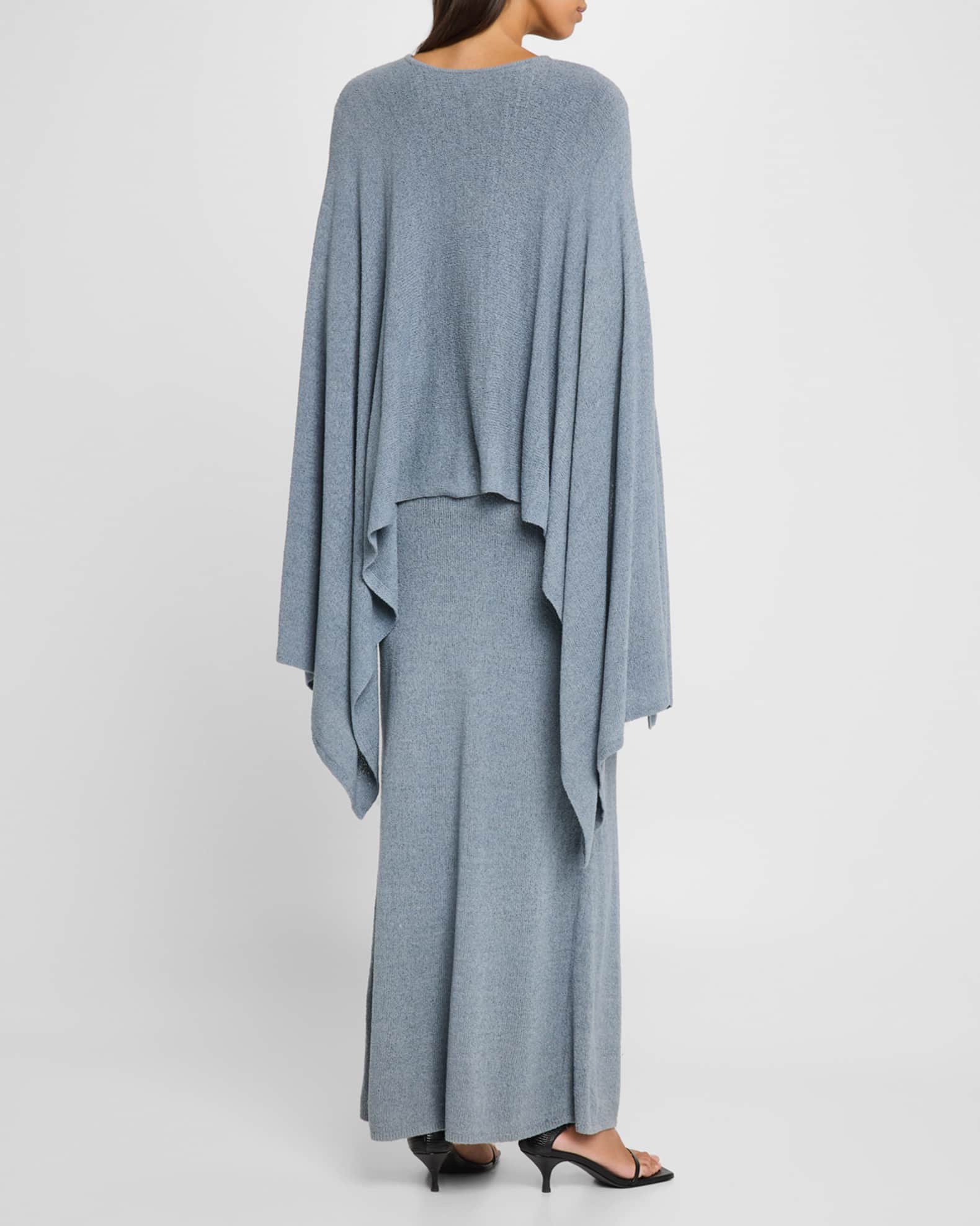 Toteme Knit Cape Maxi Dress | Neiman Marcus