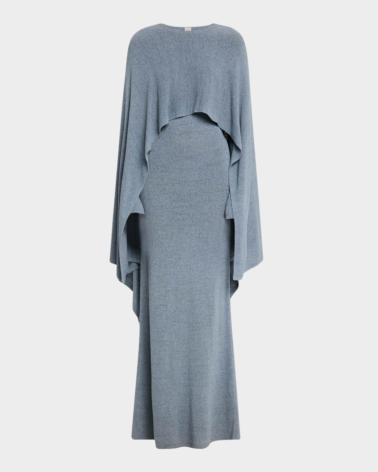 Knit Cape Maxi Dress 0