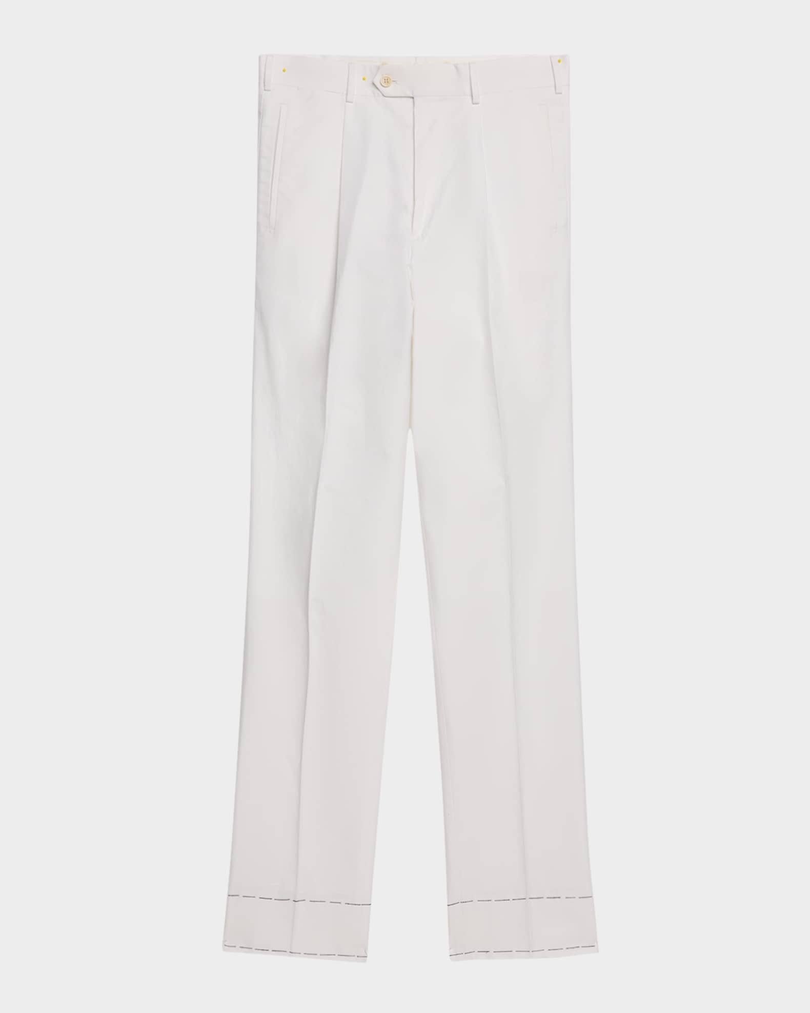 Men's Single-Pleated Chino Pants 0
