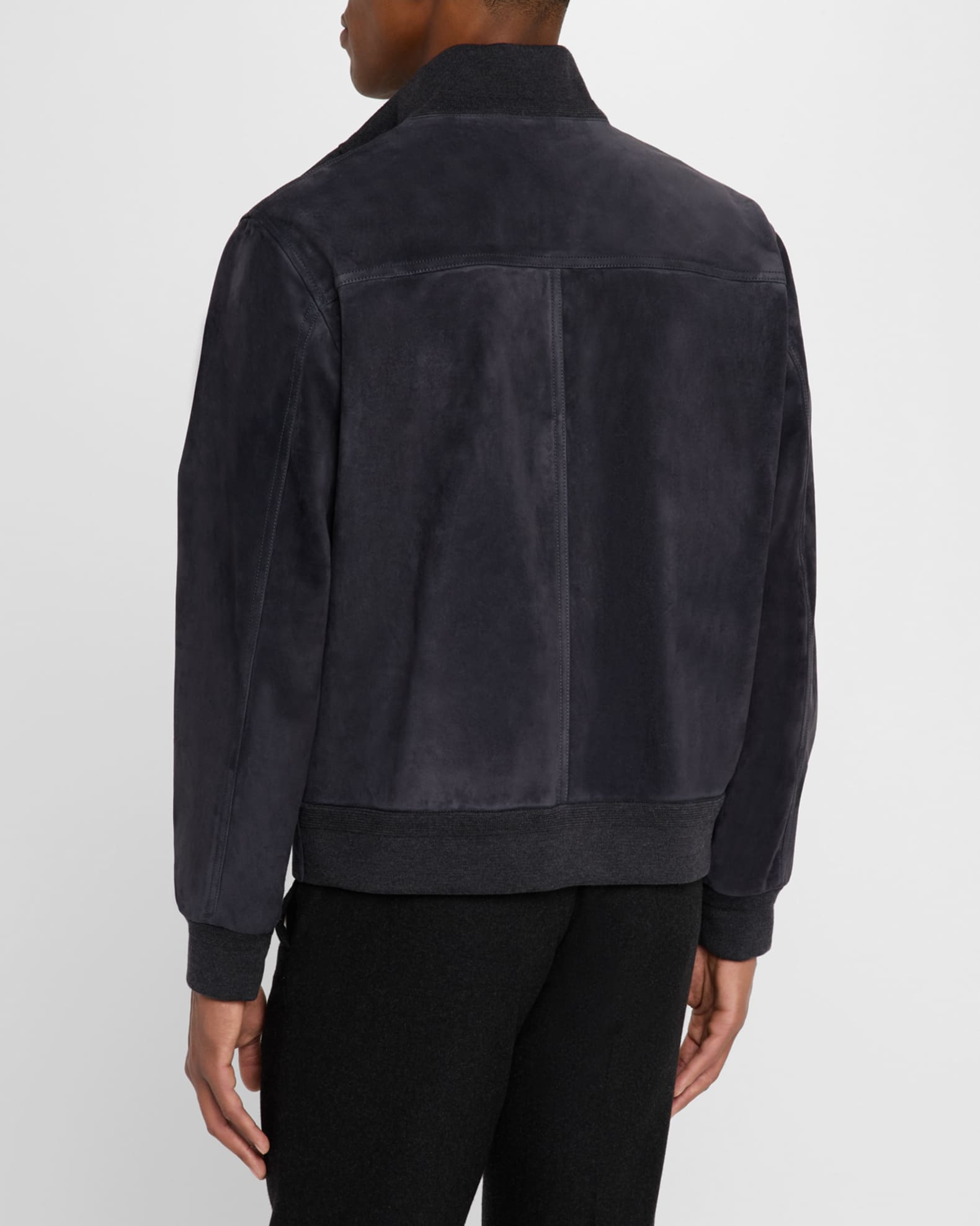 dunhill Men's Harrington Suede Blouson Jacket | Neiman Marcus