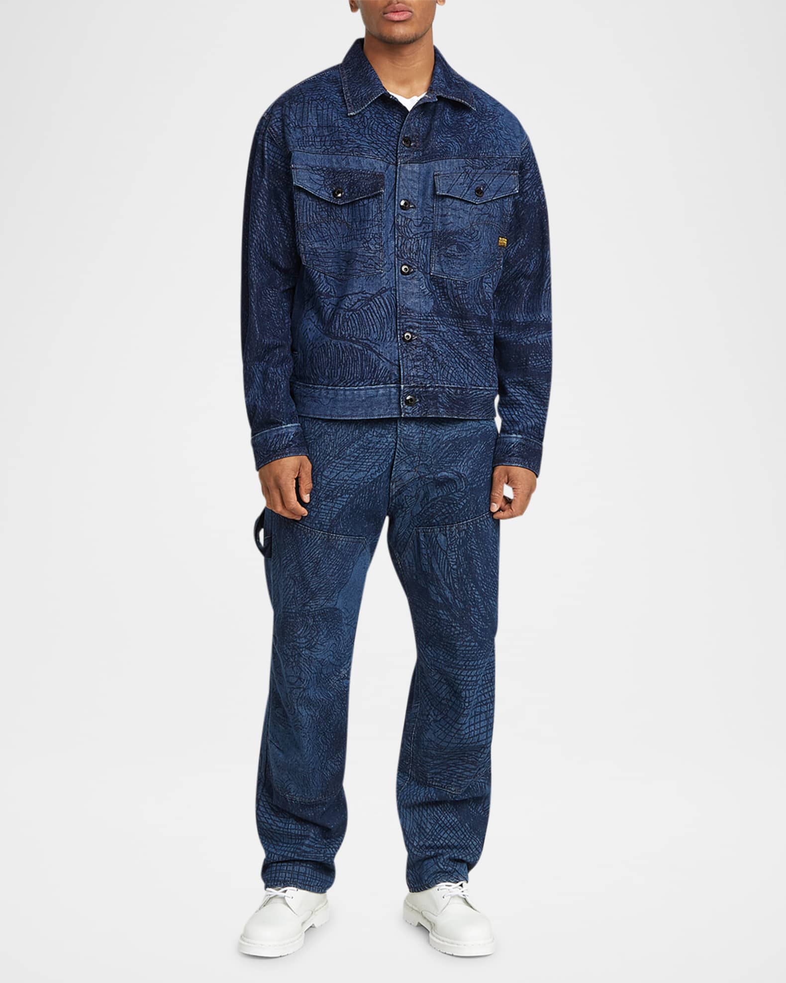 Men's 3D Loose Carpenter Pants 1