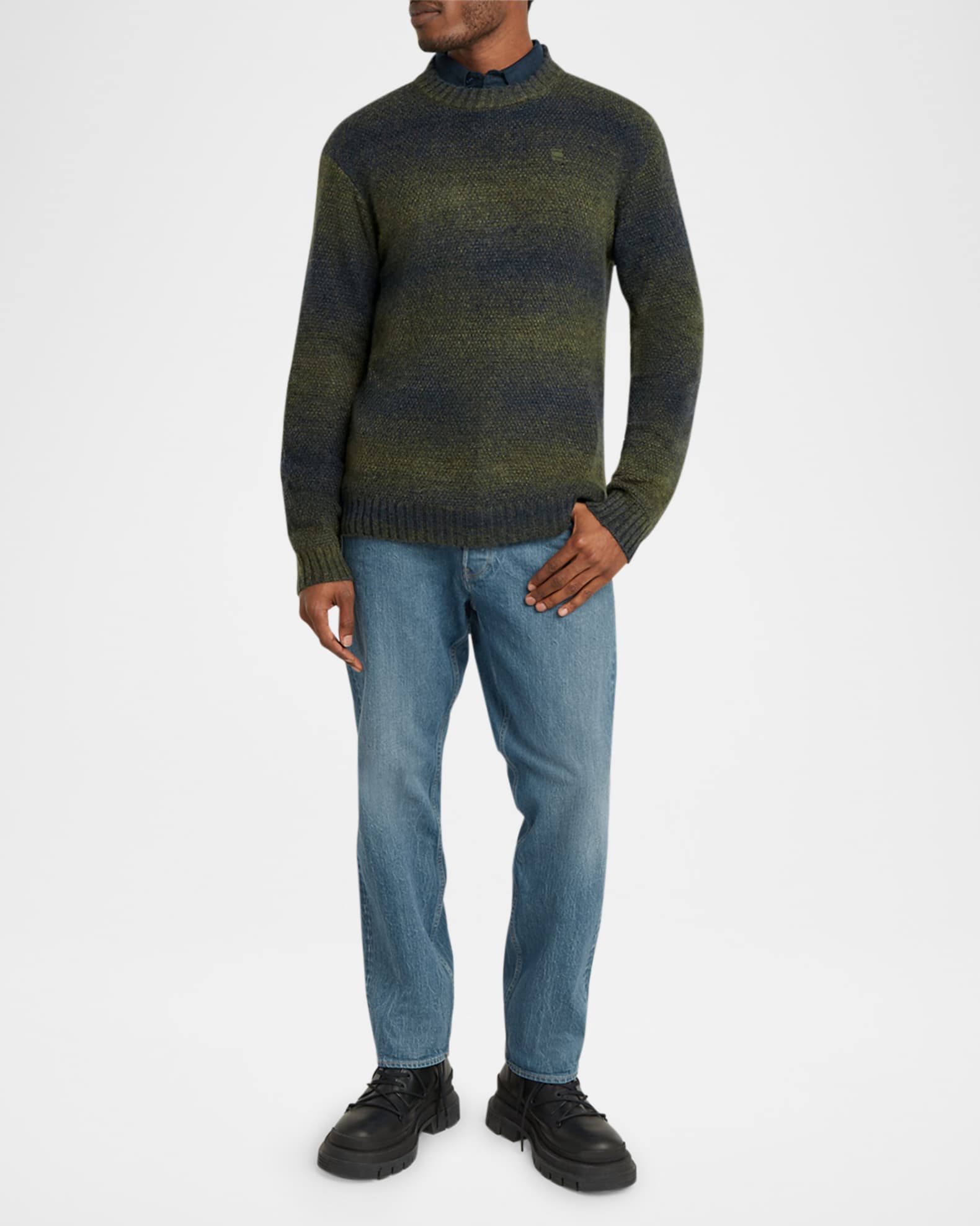 Men's Gradient Stripe Sweater 1