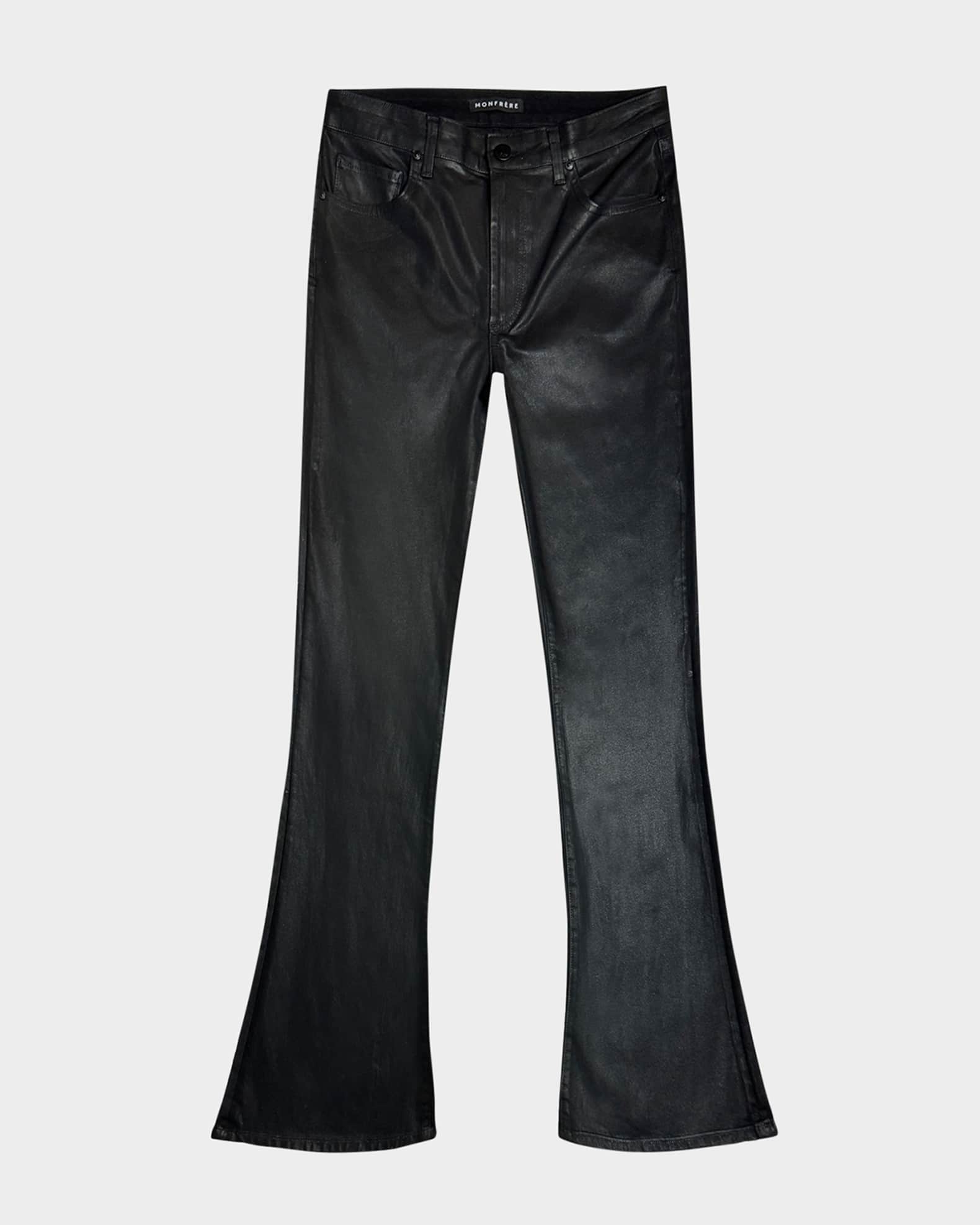 Men's Clint Coated Denim Flare Jeans 0
