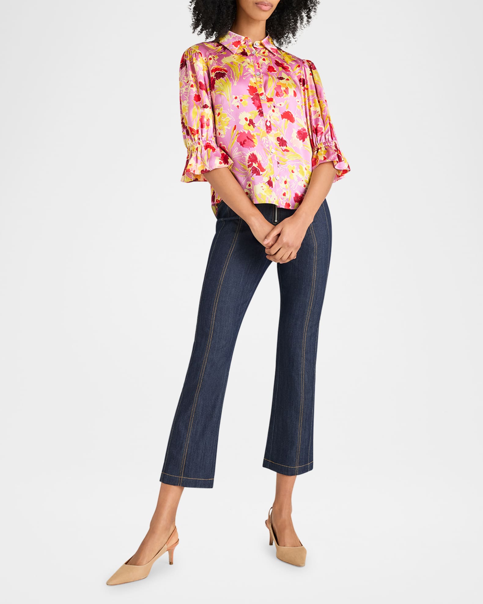 Fiona Floral Puff-Sleeve Top 1