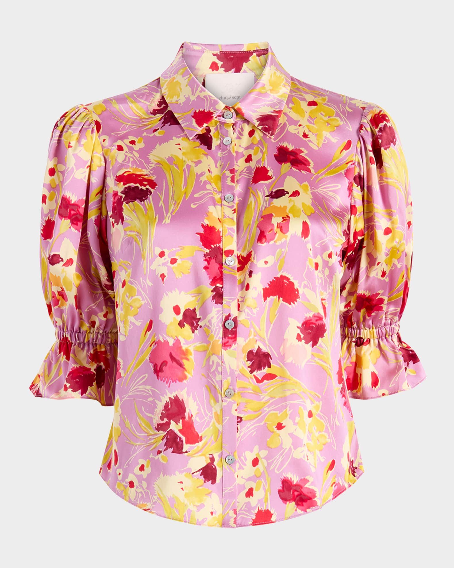 Fiona Floral Puff-Sleeve Top 0