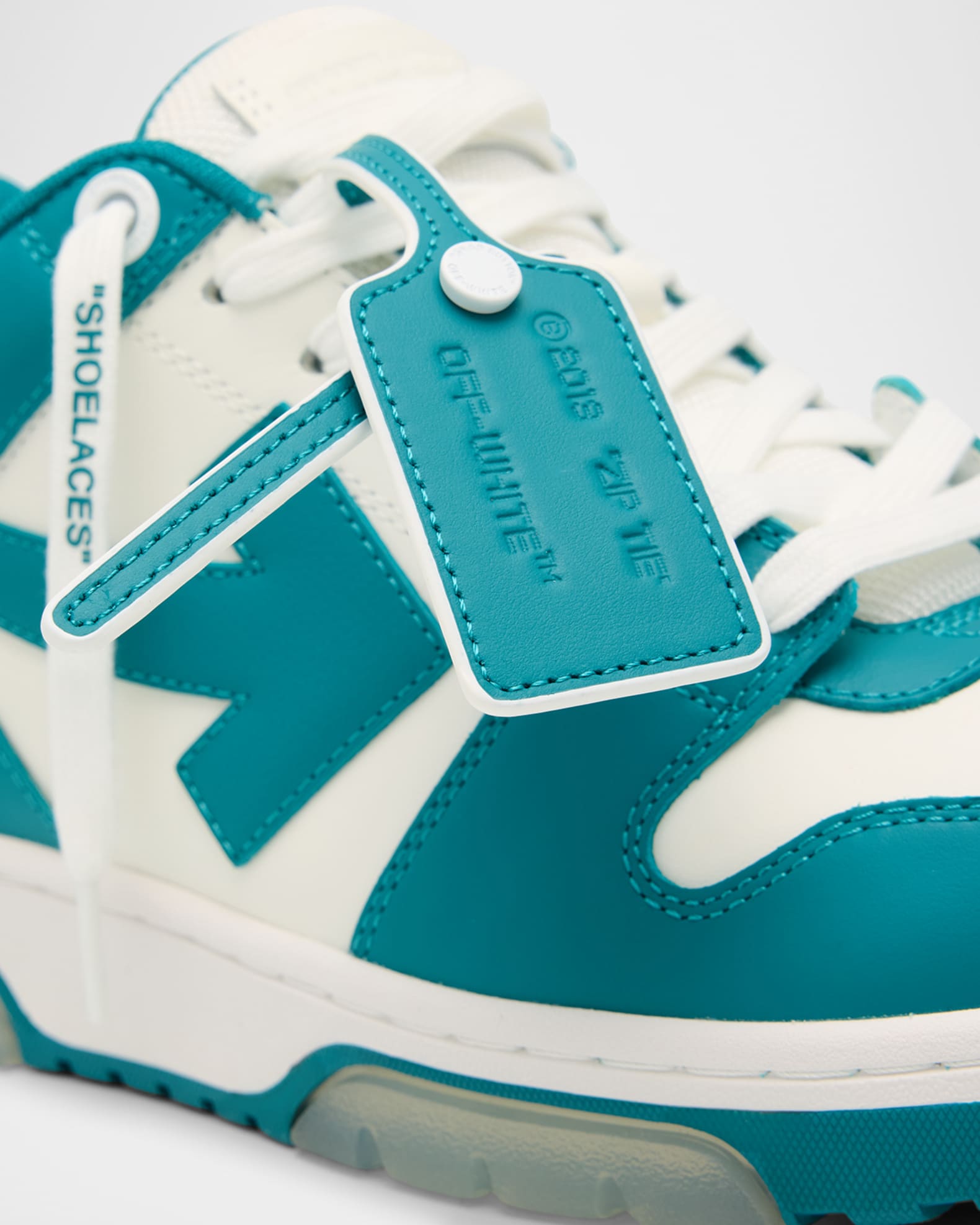 Off-White Men's Out Of Office Leather Low-Top Sneakers | Neiman Marcus