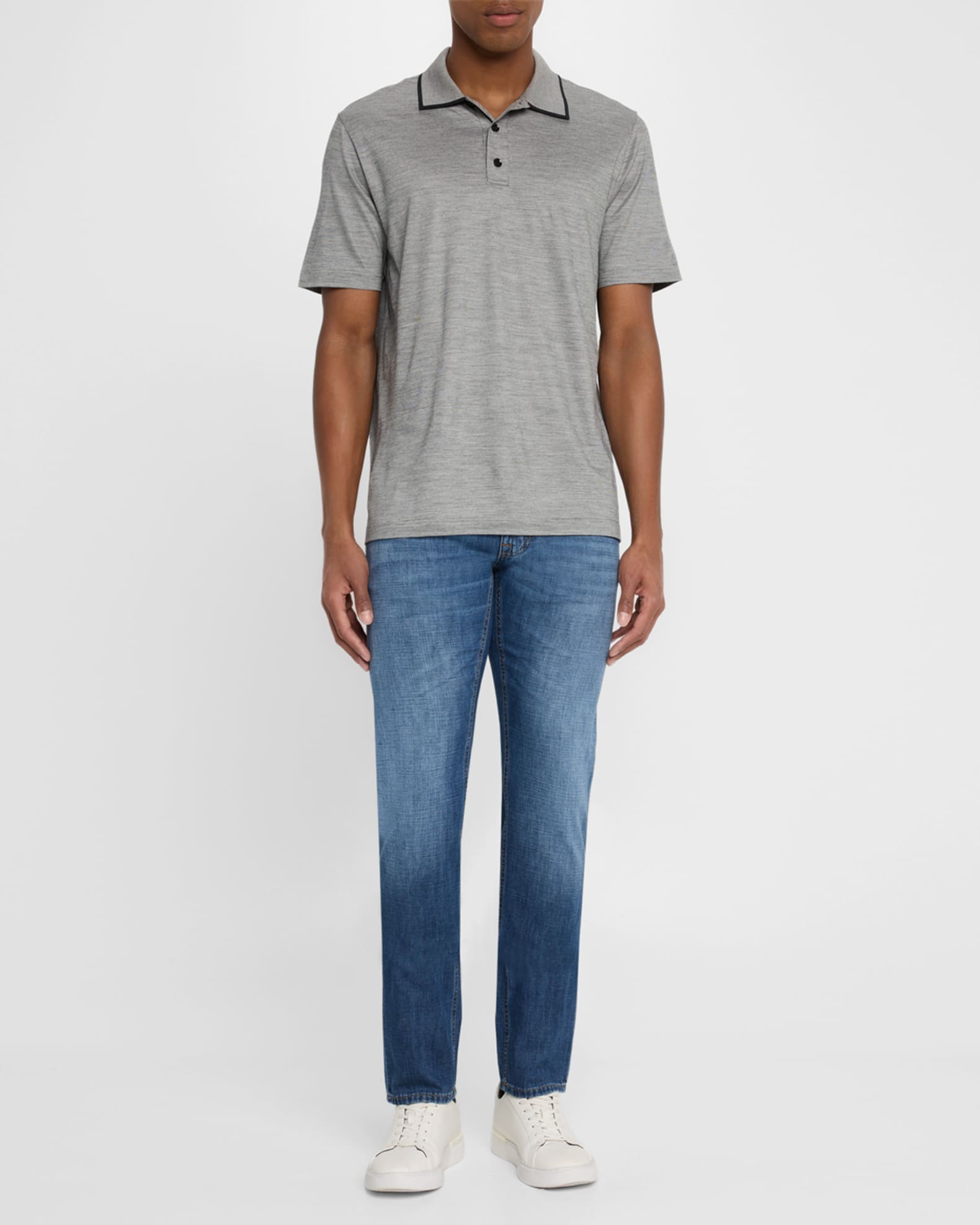 Men's Light-Wash Denim Jeans 1