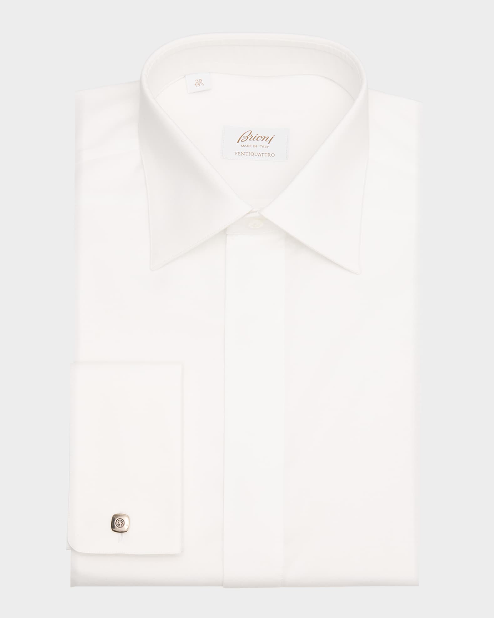 Men's French Cuff Covered-Placket Dress Shirt 0