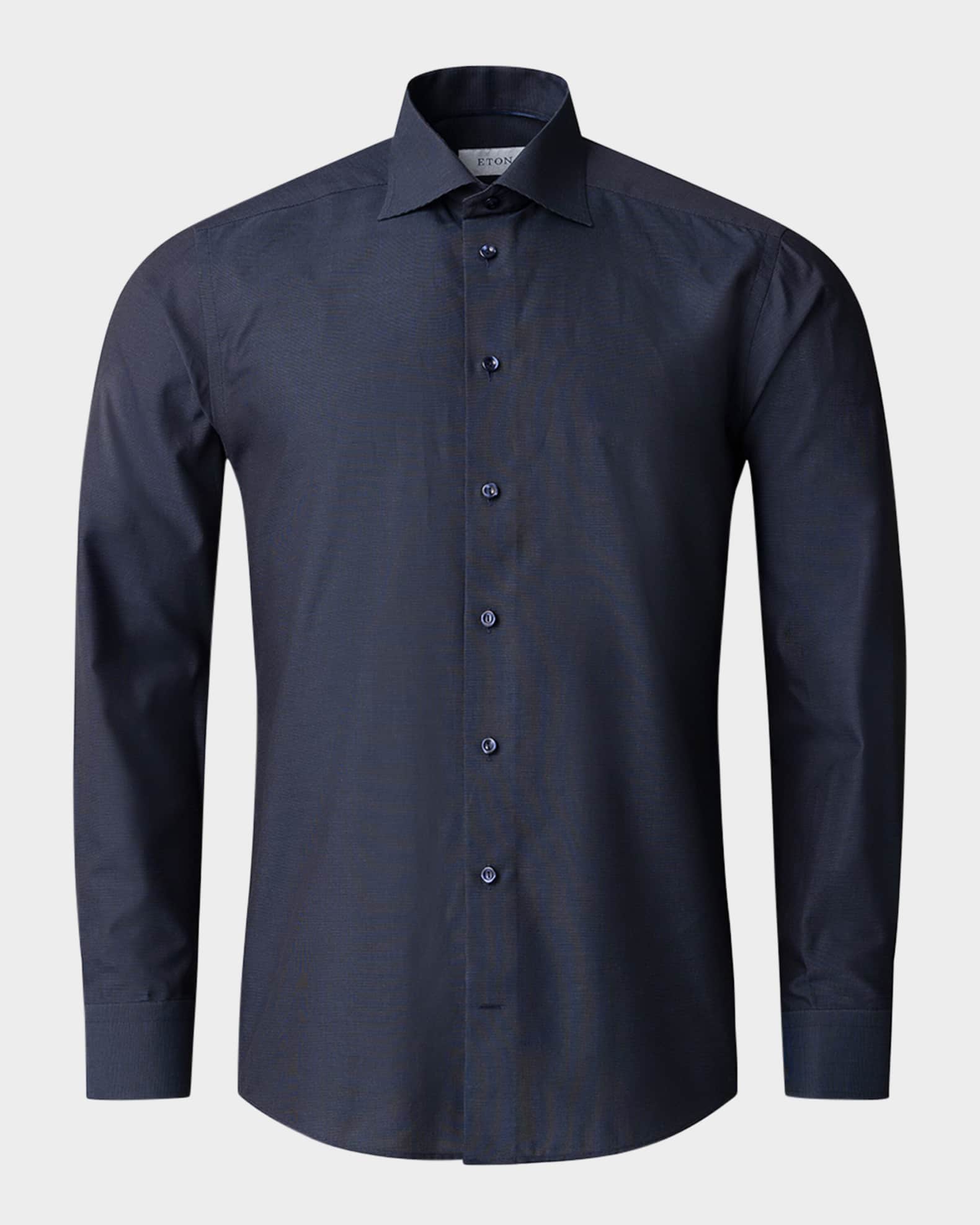 Men's Slim-Fit Cotton Dobby Sport Shirt 0