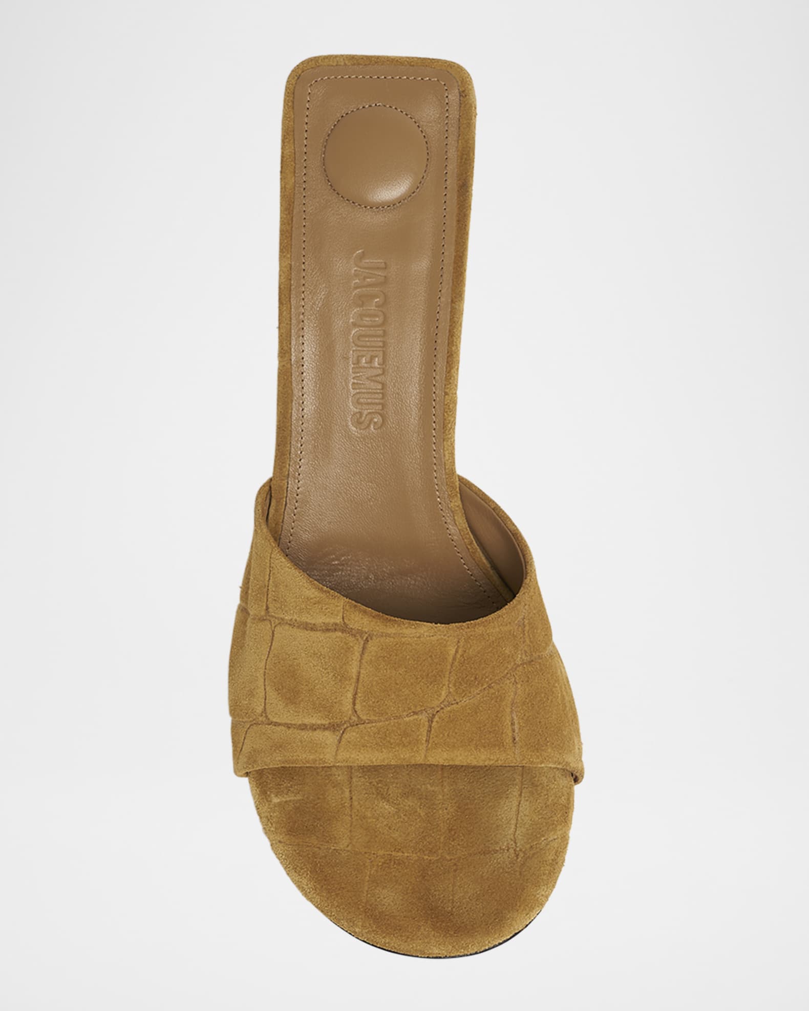 Jacquemus Les Mules Cubisto Leather Slide Sandals | Neiman Marcus