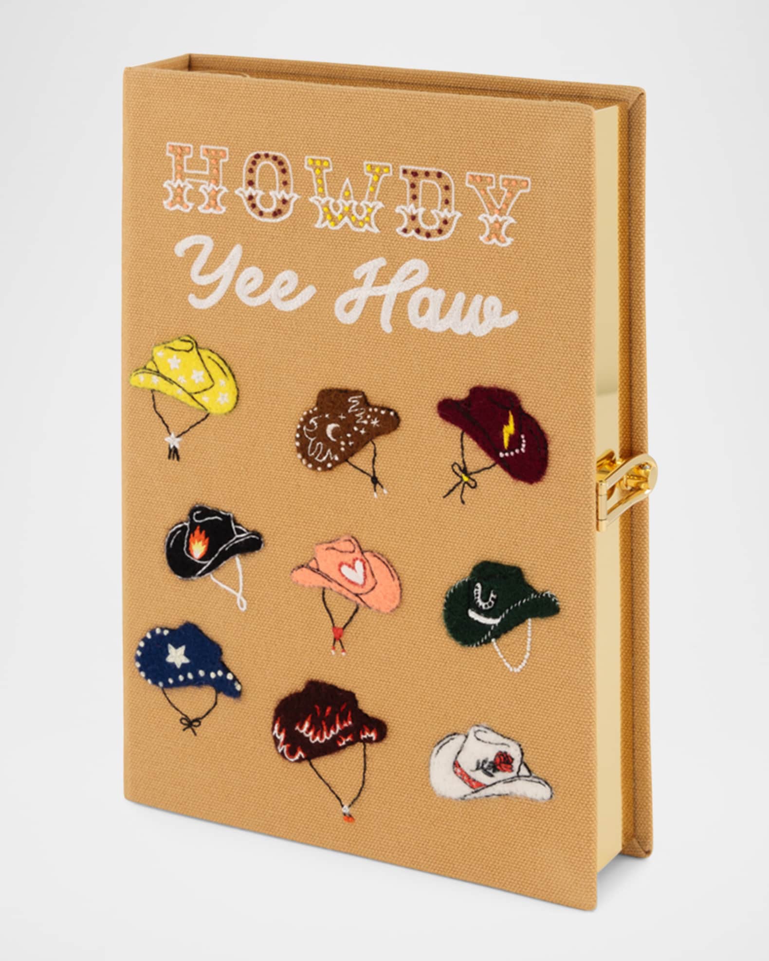 Howdy Cowgirl Hats Book Clutch Bag