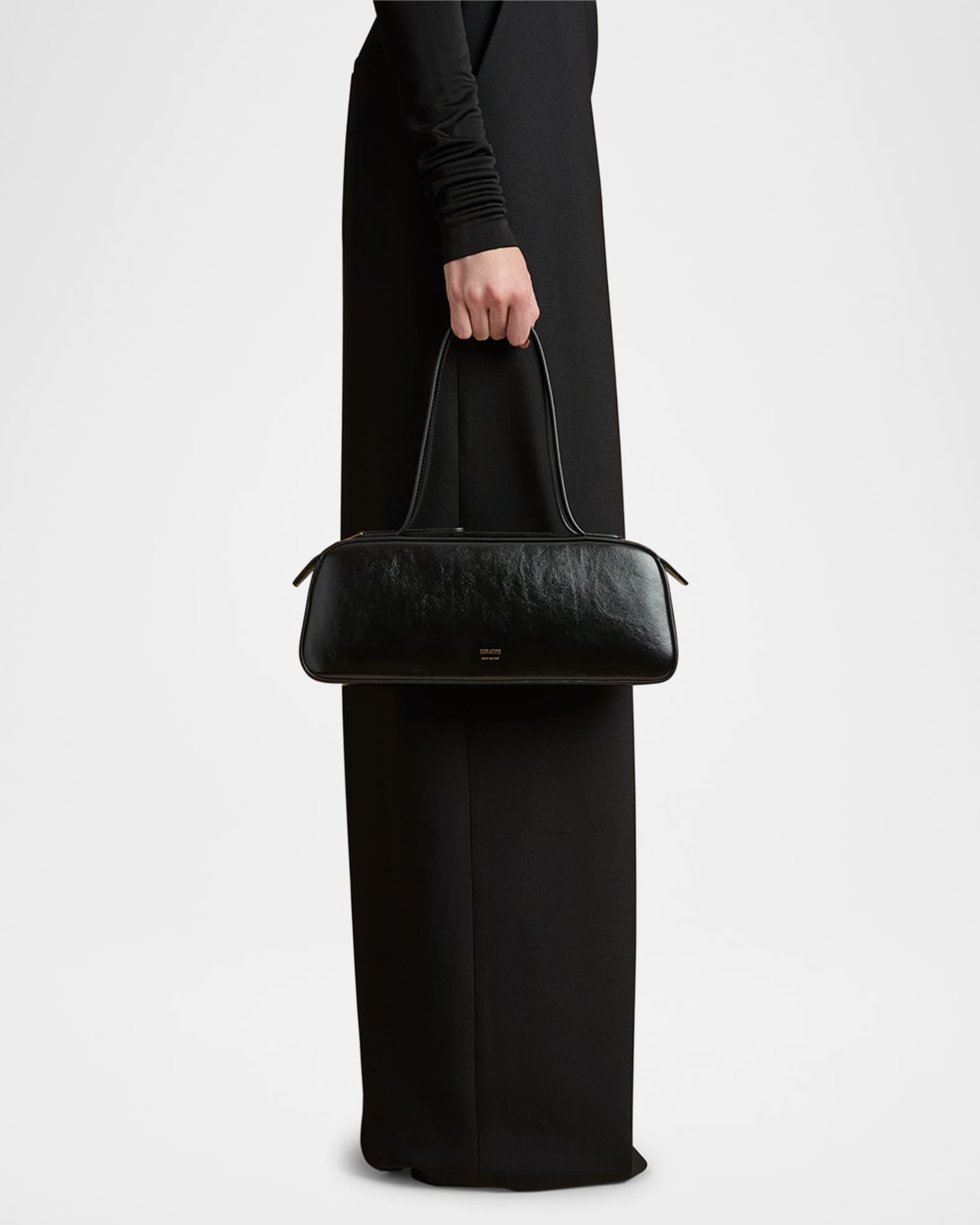 Simona Crackle Patent Leather Shoulder Bag 0