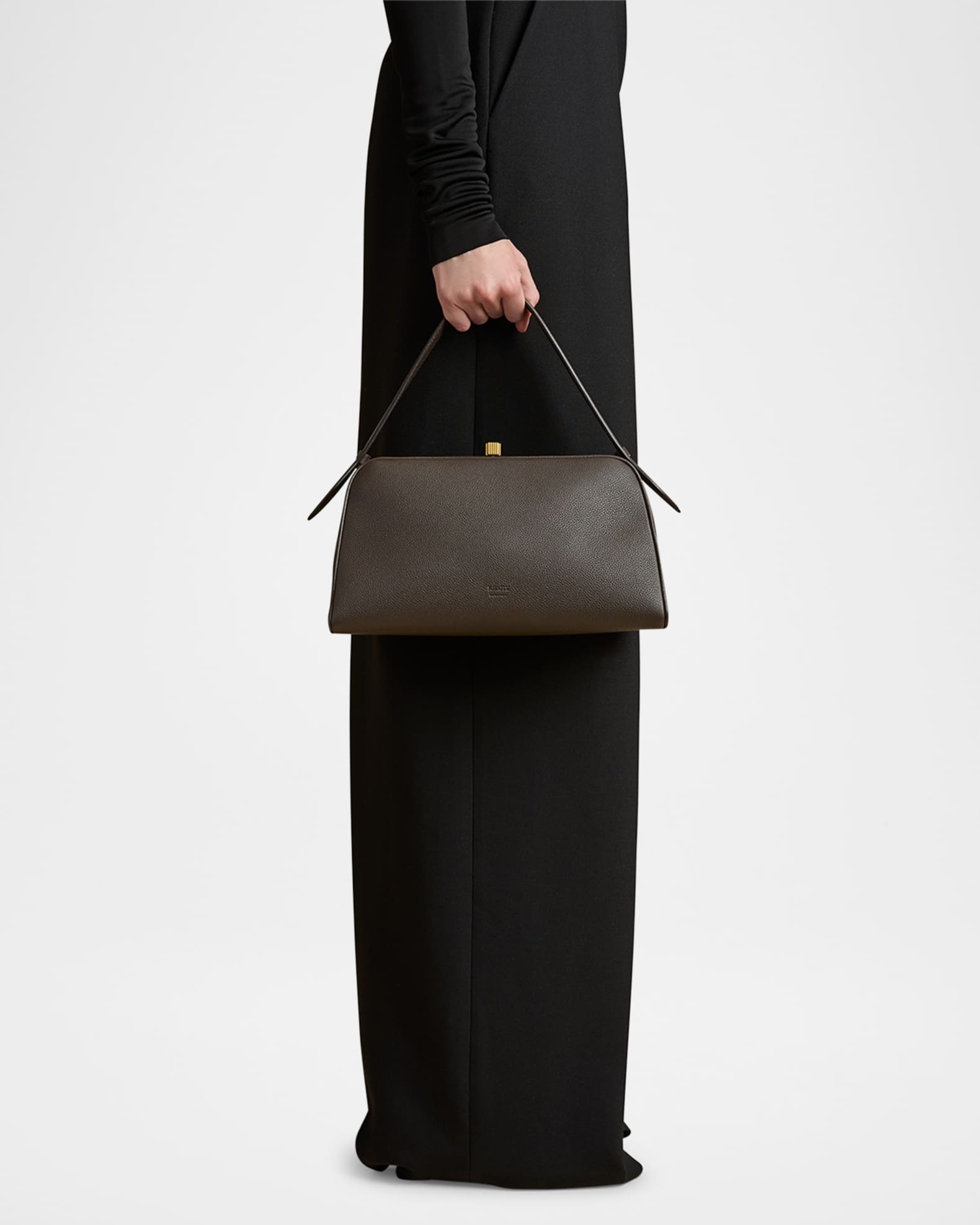 Cate Frame Leather Top-Handle Bag 1