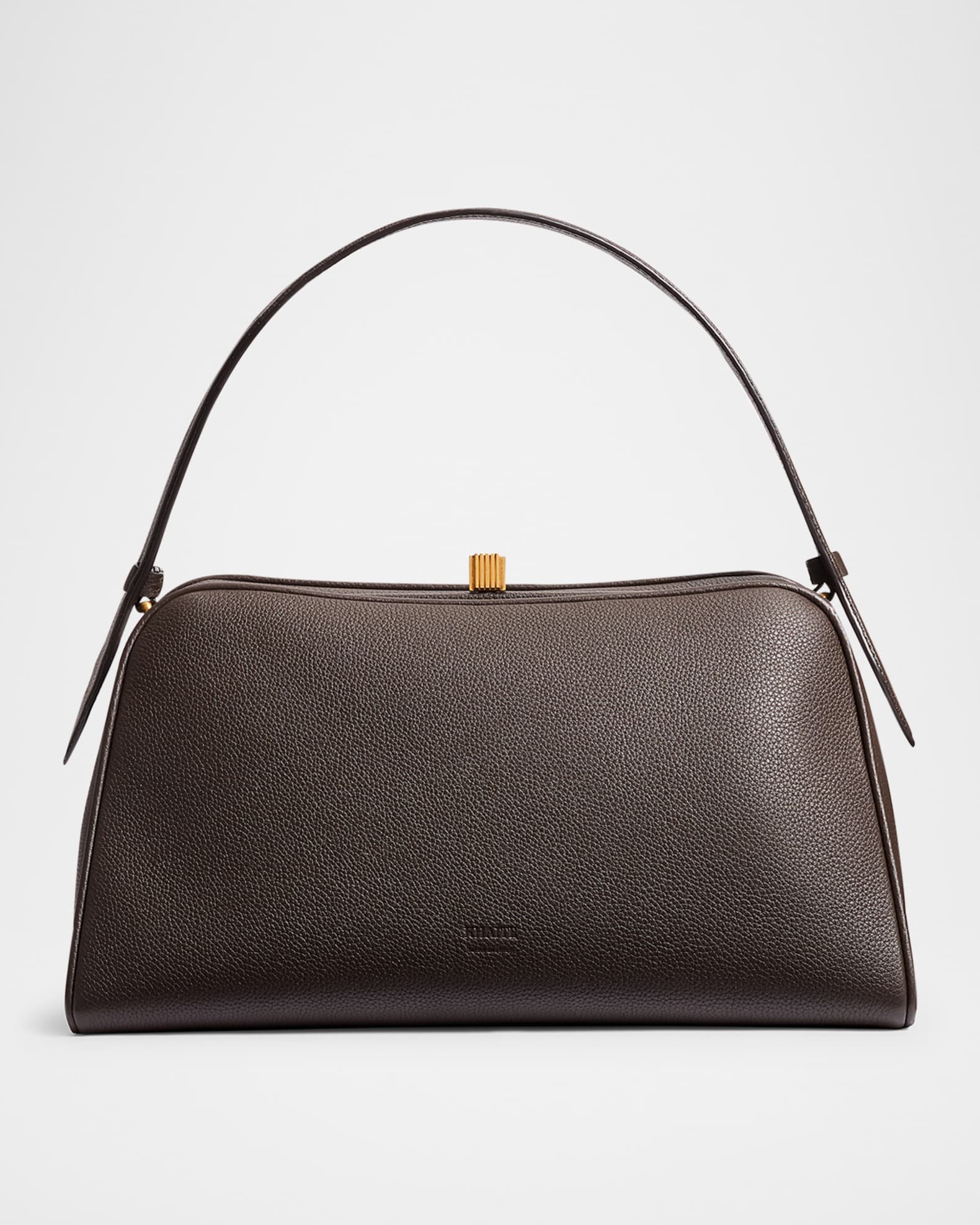 Cate Frame Leather Top-Handle Bag 0
