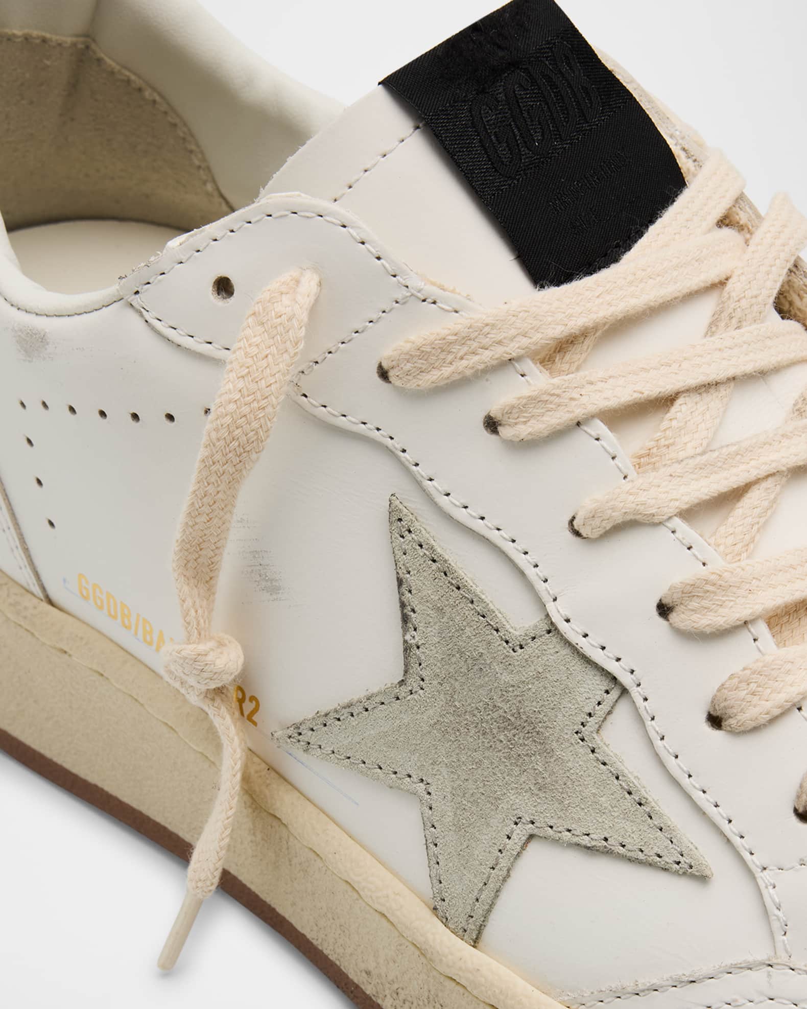 Golden Goose Men's Ballstar 2 Leather Low-Top Sneakers