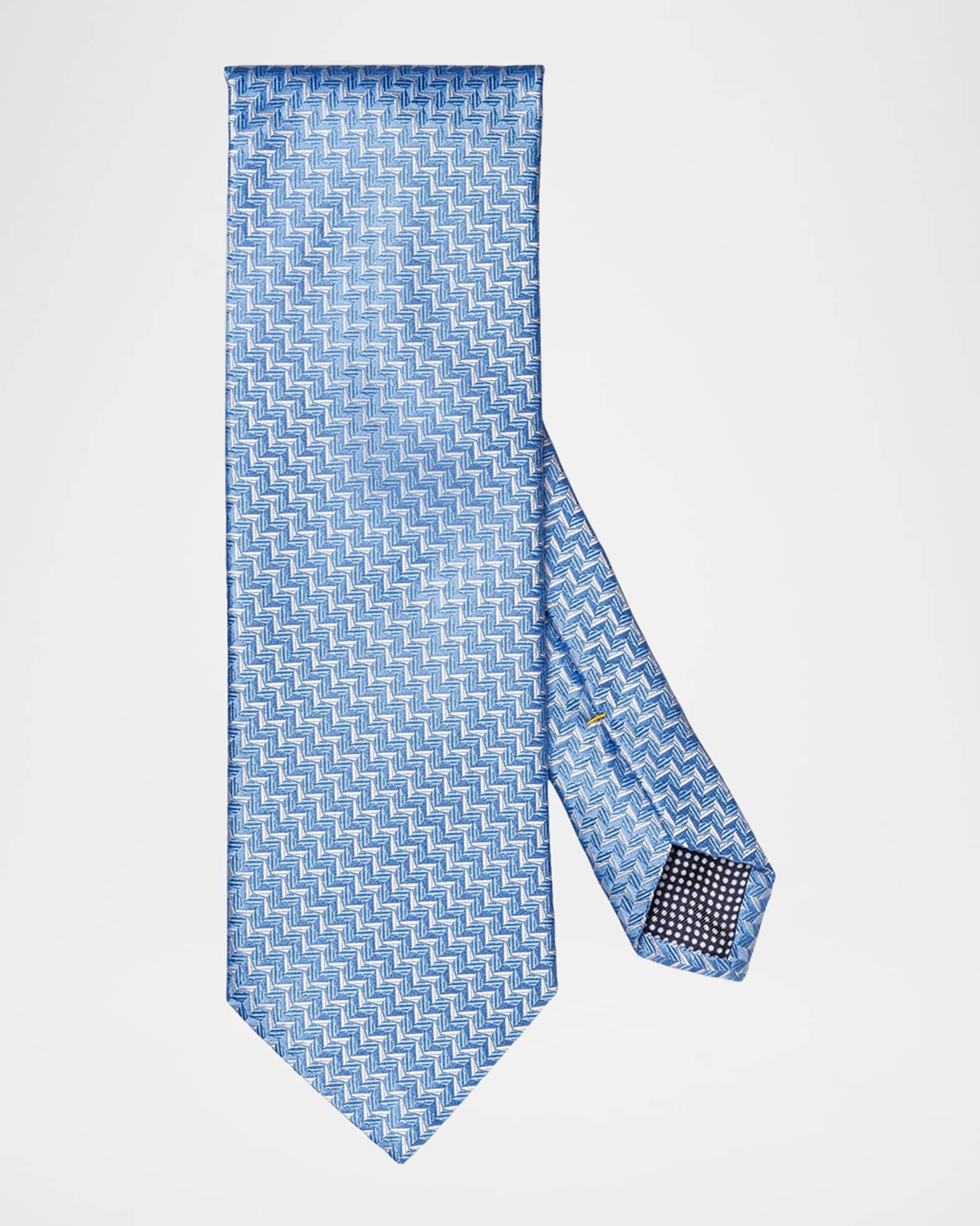 Men's Geometric Woven Silk Tie 0