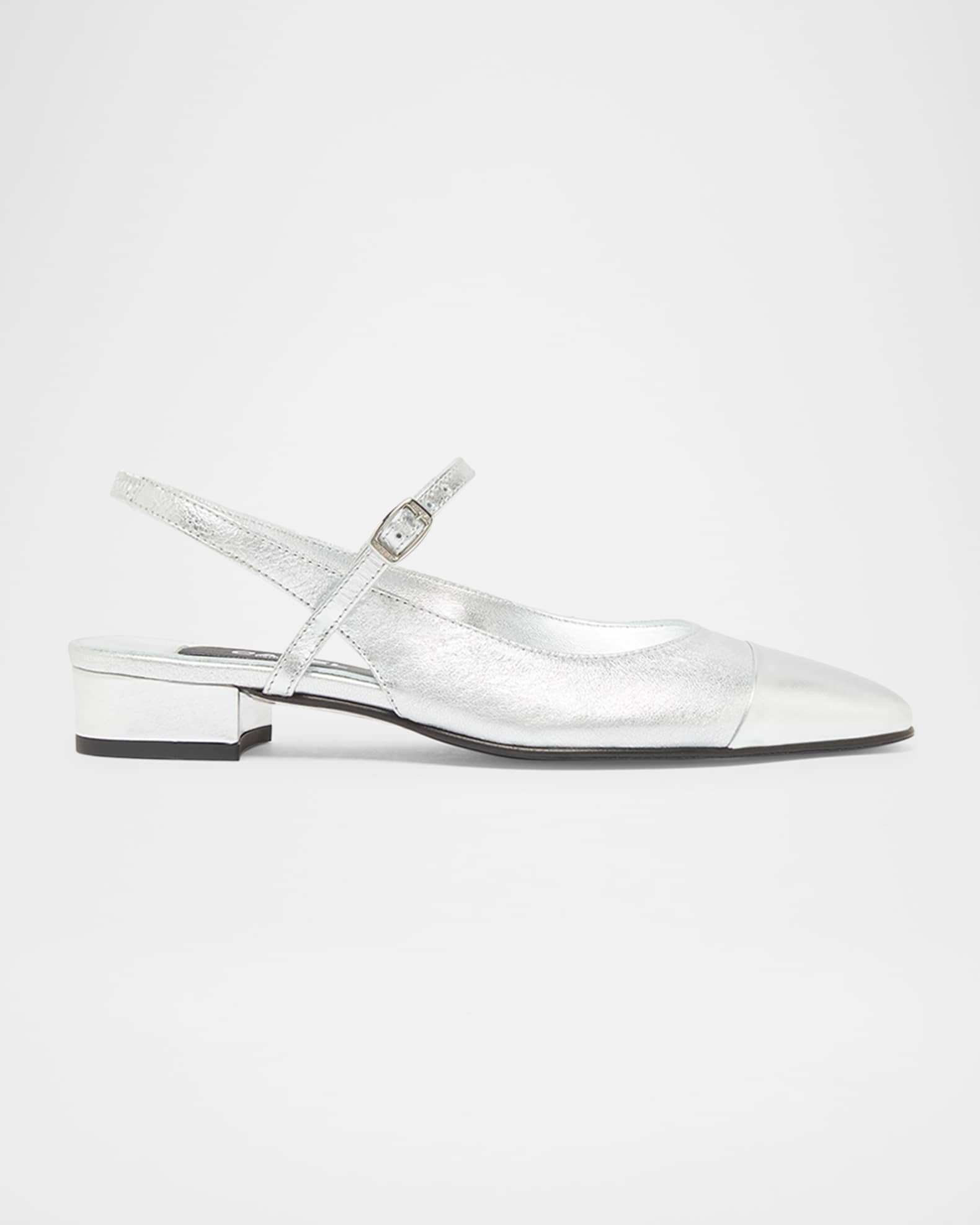 Oceano Metallic Mary Jane Slingback Flats 0