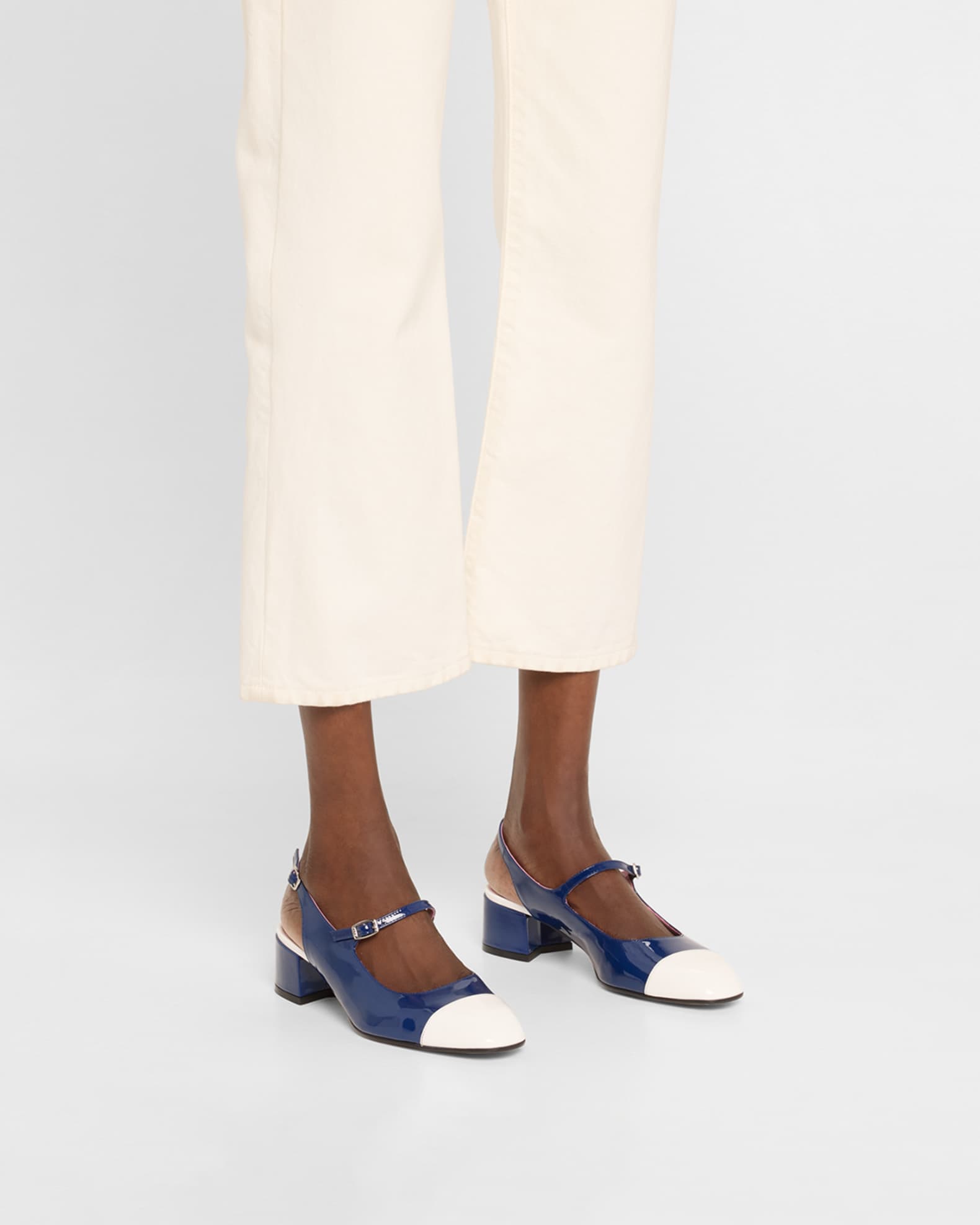 Ischia Bicolor Mary Jane Ballerina Pumps 1