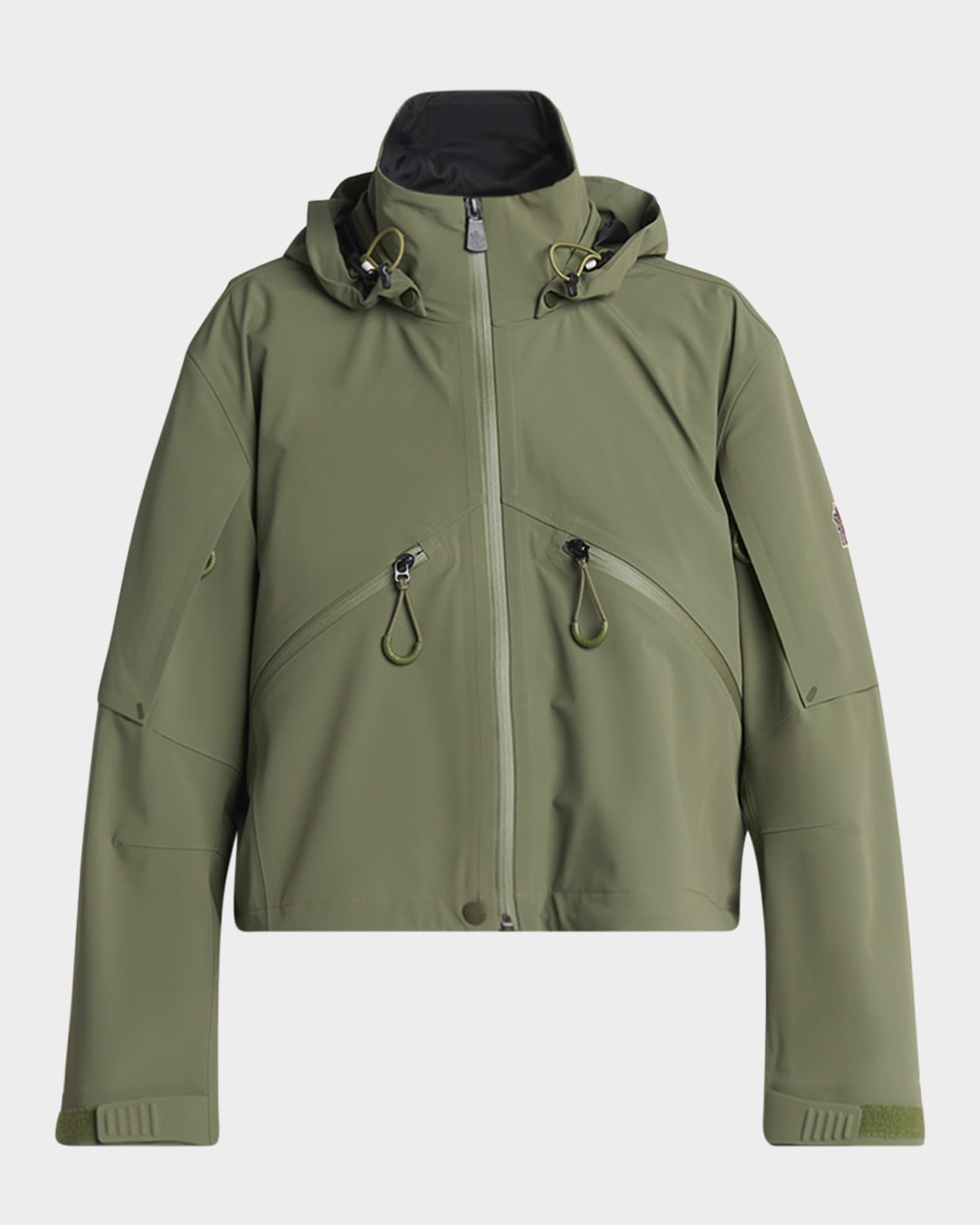 MONCLER GRENOBLE Kibira ジャケット 防風 撥水 グリーン Moncler Kibira Jacket with Snap-Off Hood | Neiman Marcus