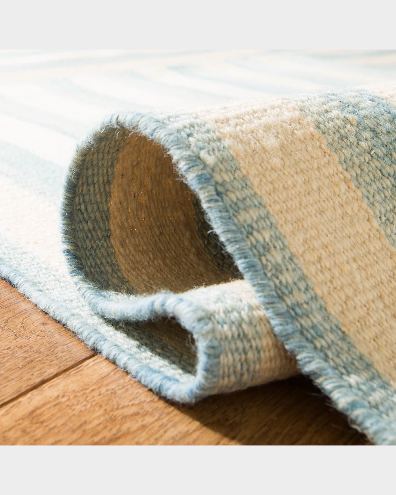 Celeste Stripe Patch Hand-Woven Rug 1