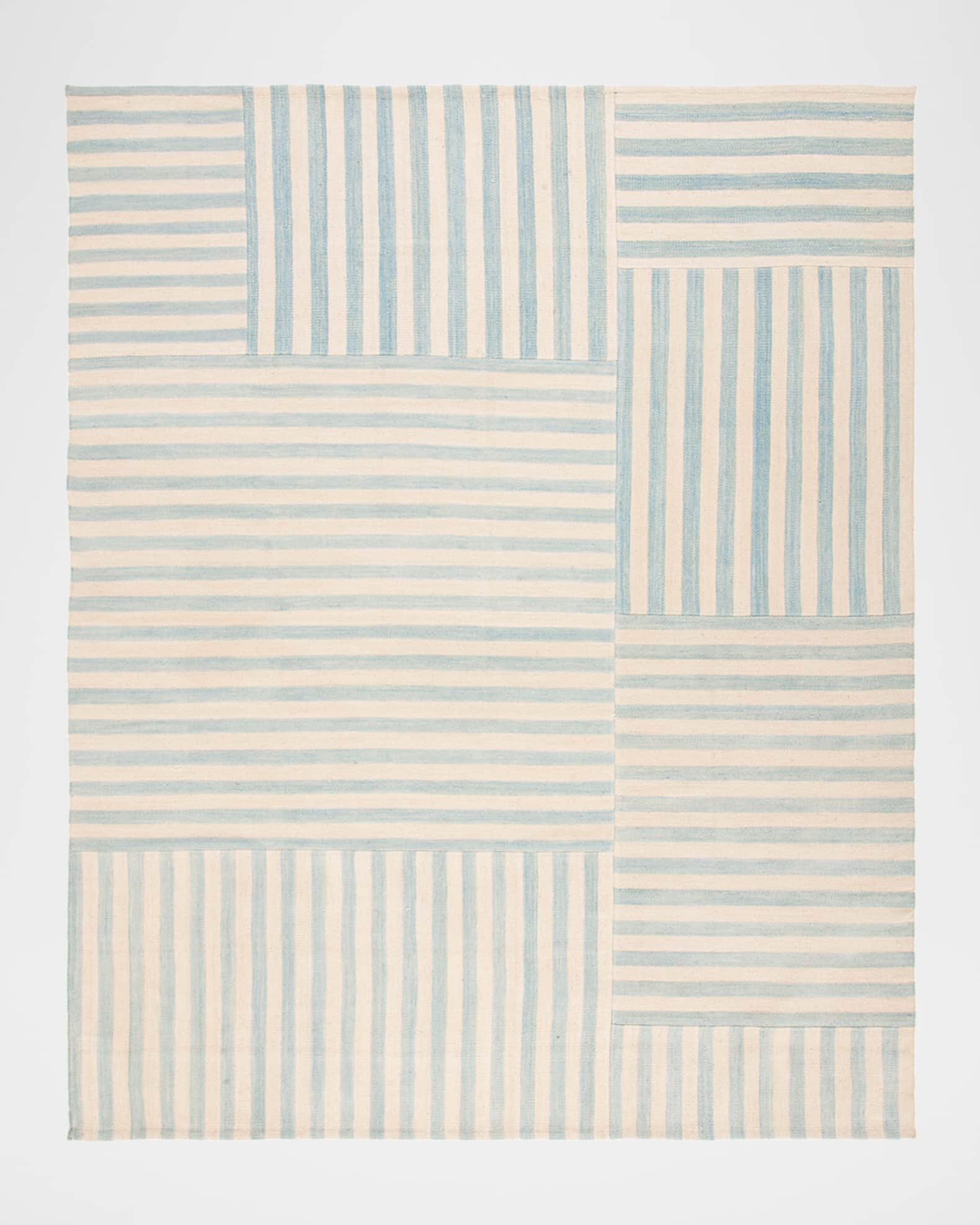 Celeste Stripe Patch Hand-Woven Rug 0