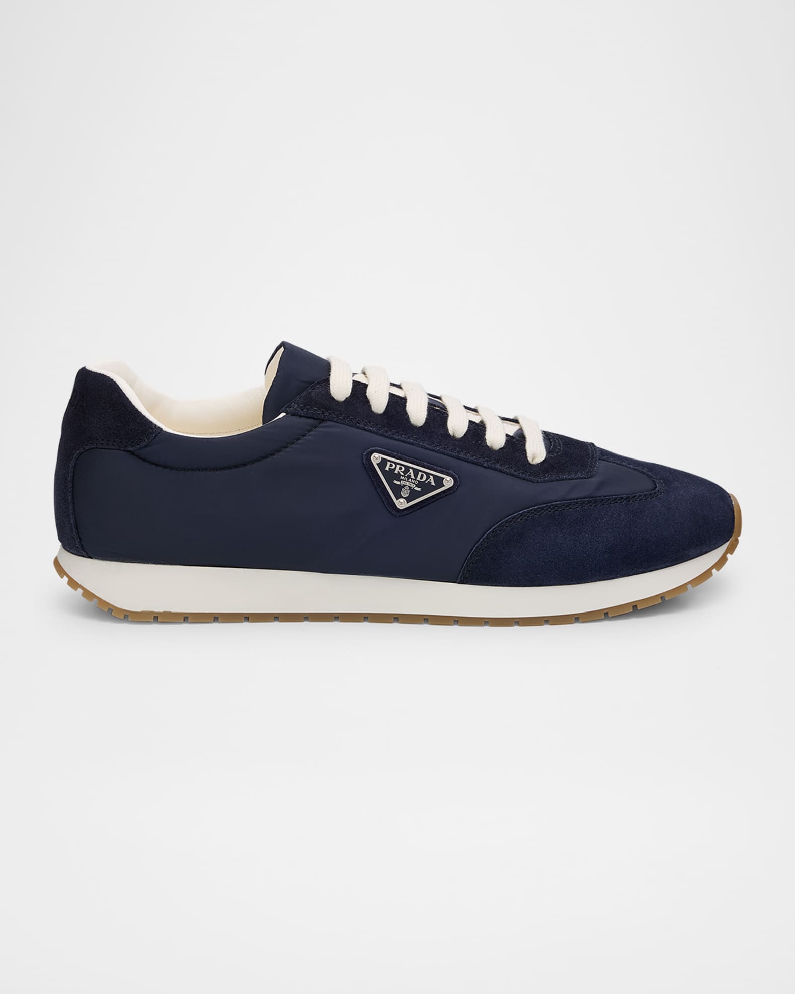 Men's Rank Nylon and Leather Low-Top Sneakers 0