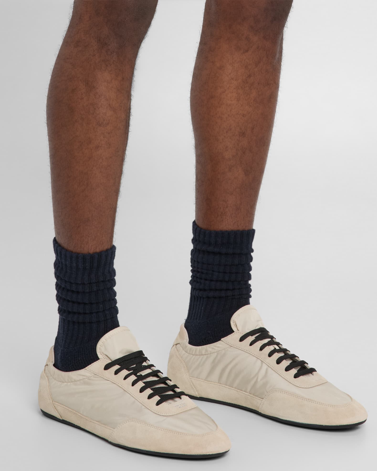 Men's Collapse Nylon and Suede Low-Top Sneakers