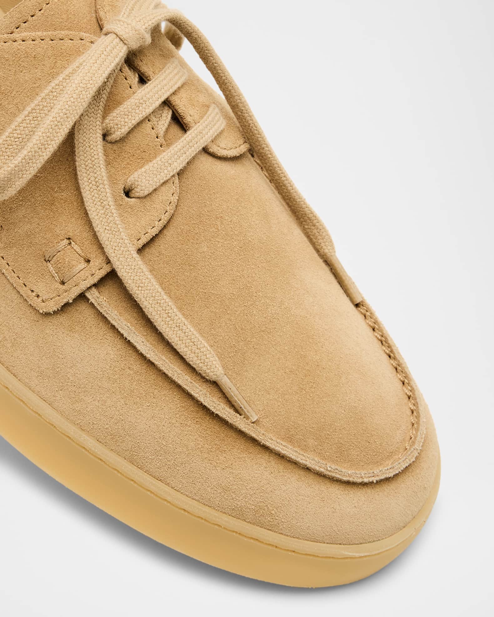 Prada Men's Suede Boat Shoes | Neiman Marcus