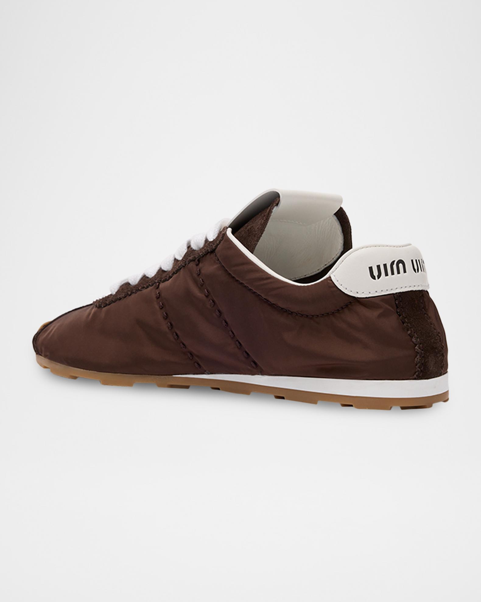 Miu Miu Low-Top Nylon & Suede Sneakers | Neiman Marcus