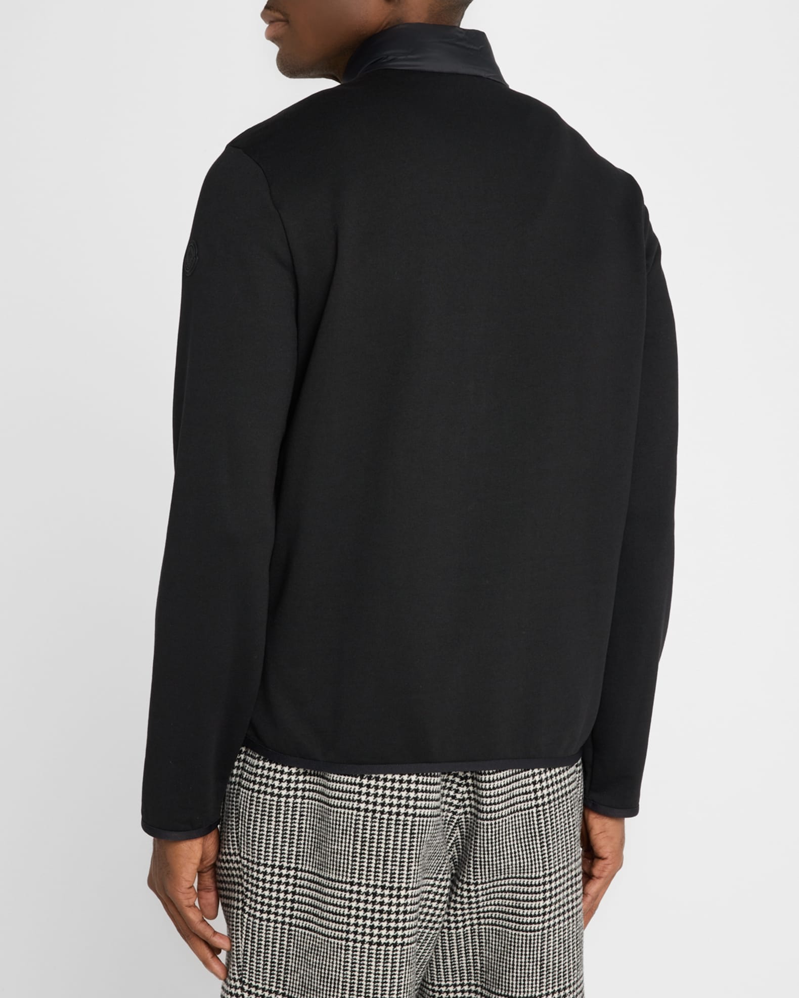 Moncler Men's Zip-Up Down Knit Combo Jacket | Neiman Marcus