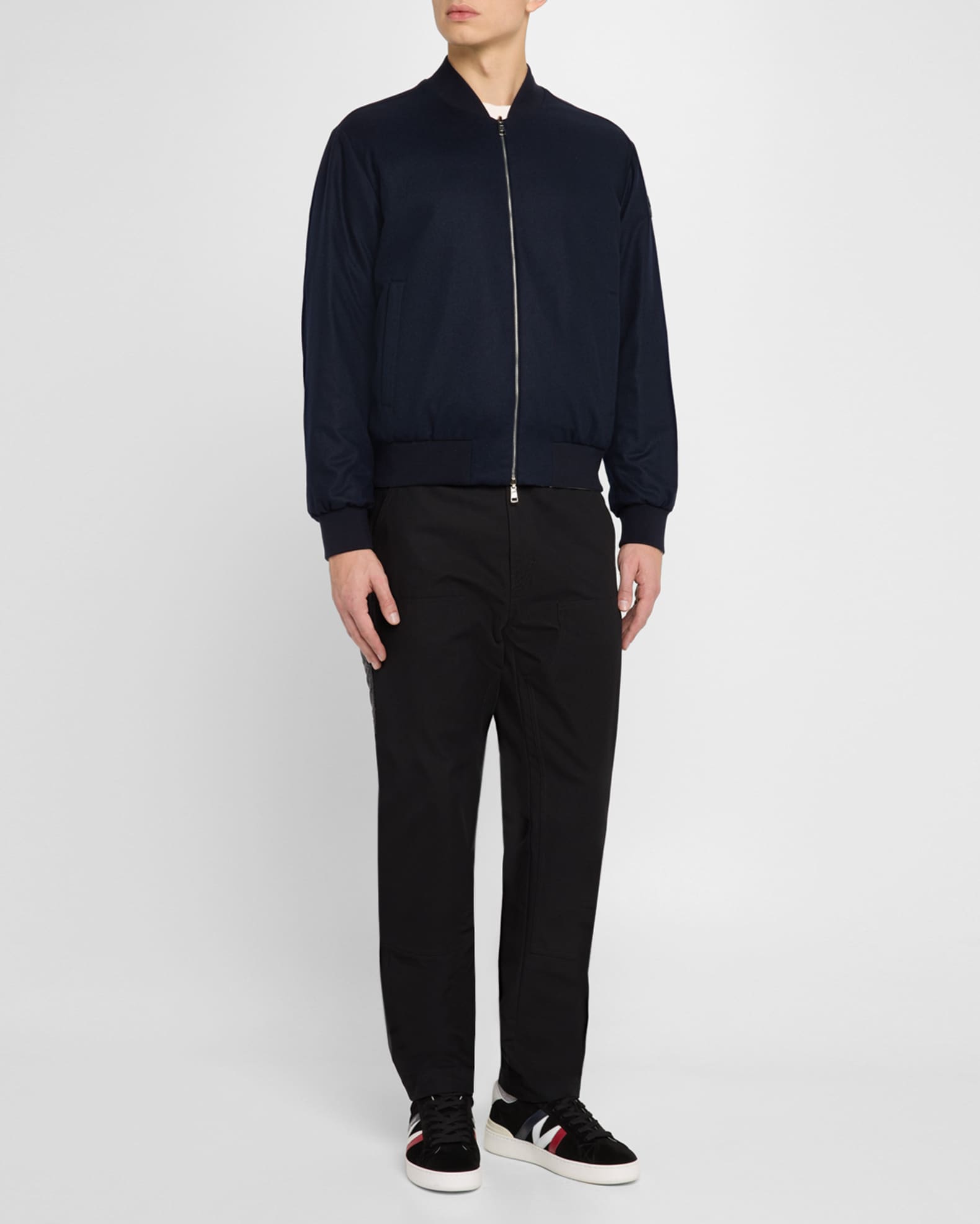 Moncler Men's Villerest Cashmere Bomber Jacket | Neiman Marcus