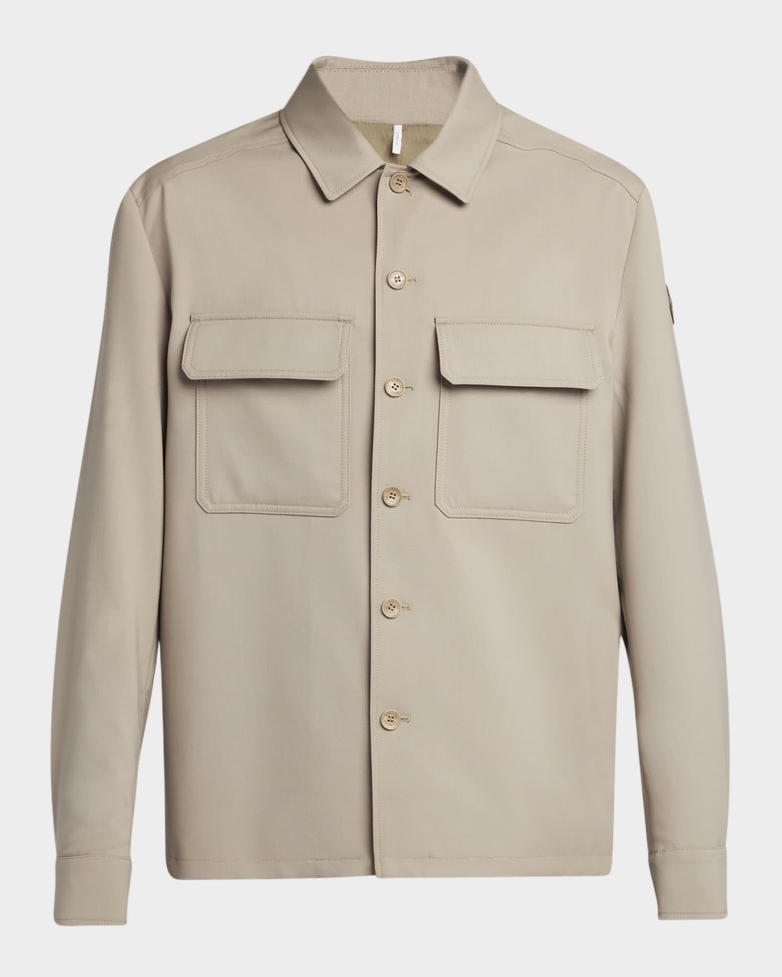 Men's Two-Pocket Casual Button-Down Shirt 0