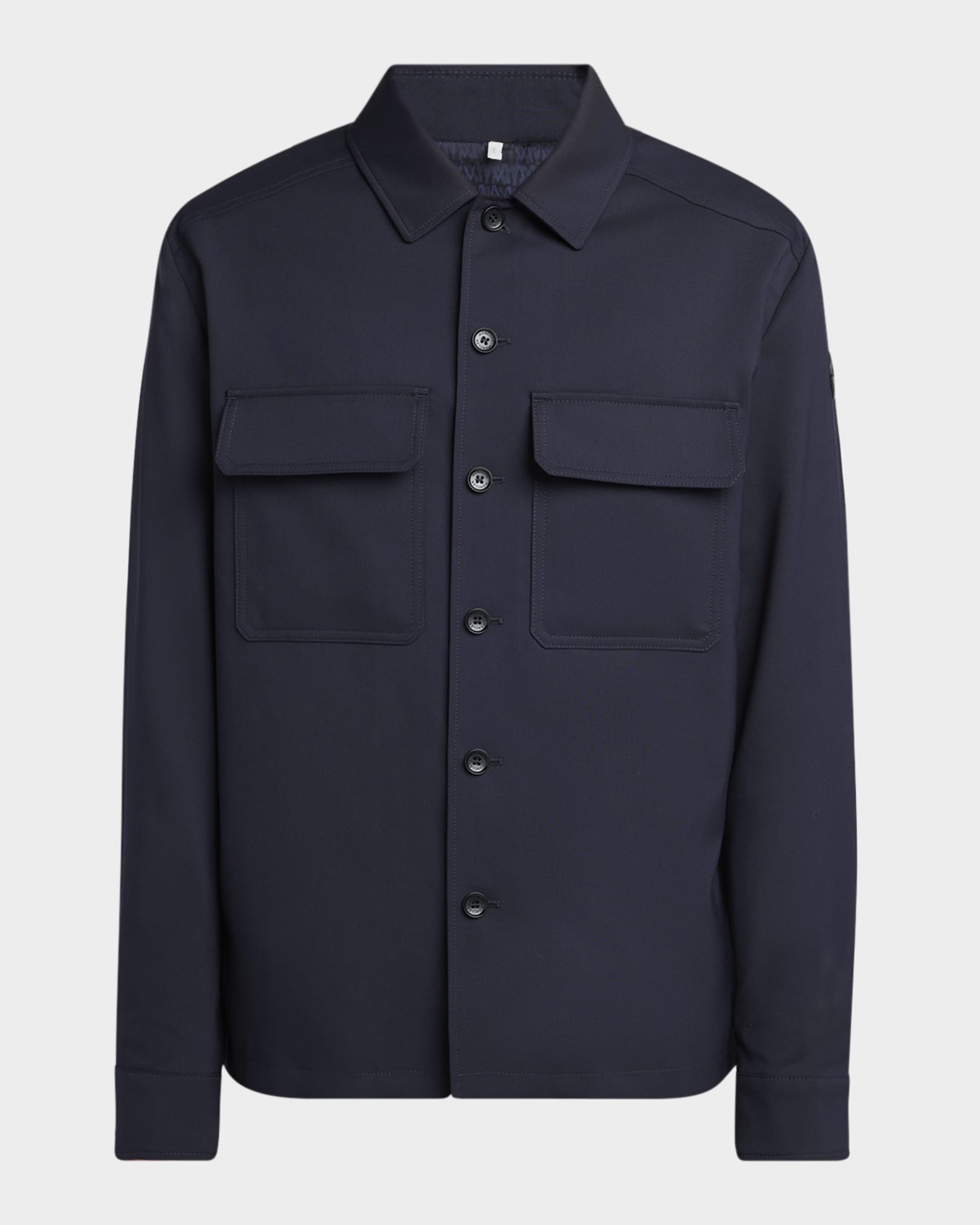 Men's Two-Pocket Casual Button-Down Shirt 0