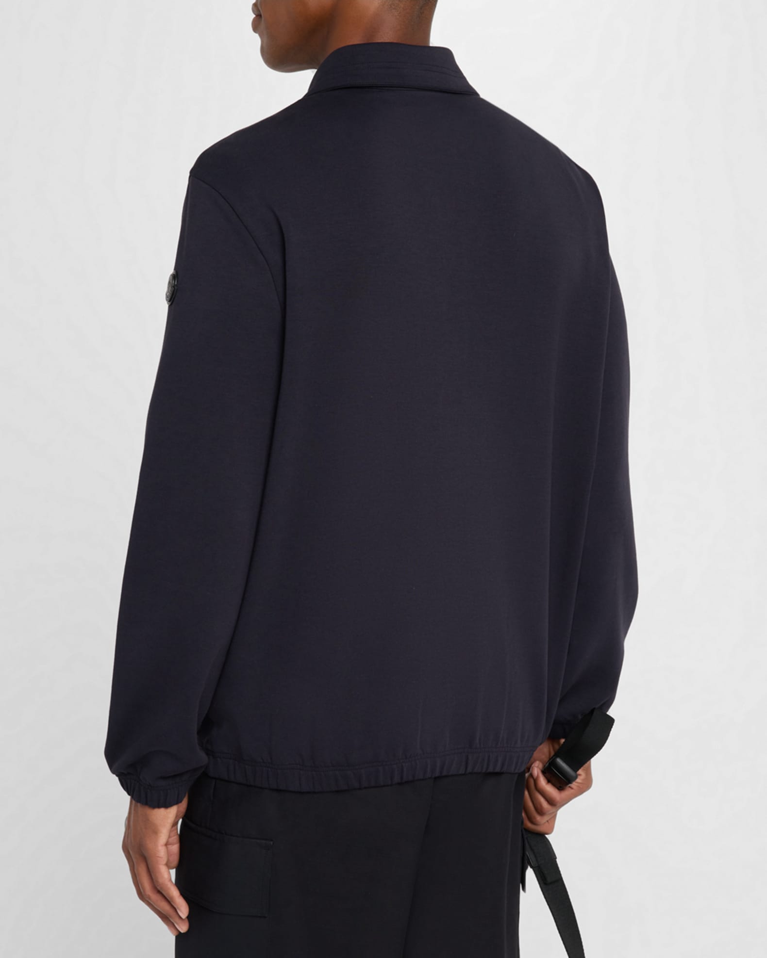 Moncler Men's Quarter-Zip Interlock Sweatshirt | Neiman Marcus