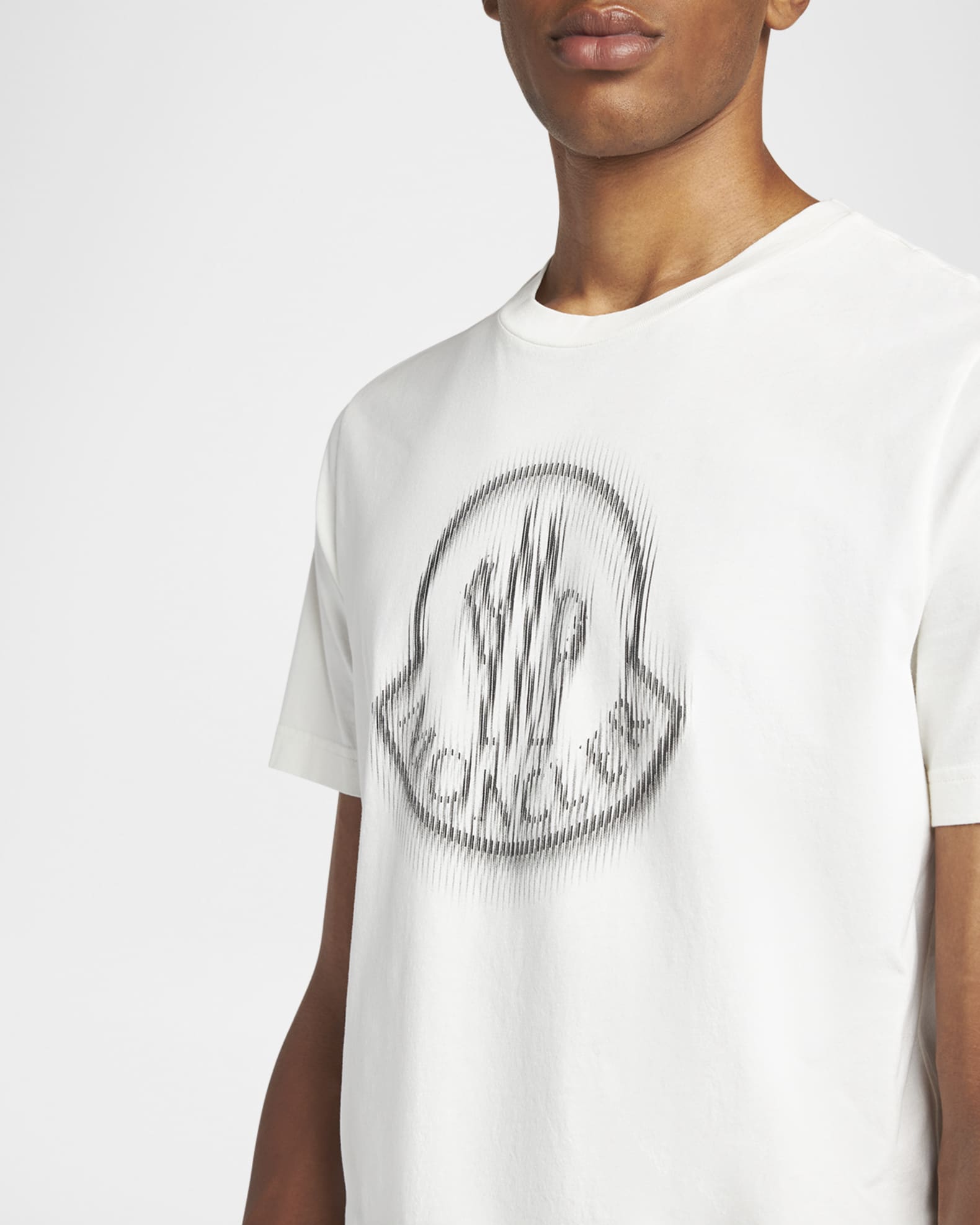 Moncler Men's Cotton Faded Logo T-Shirt | Neiman Marcus