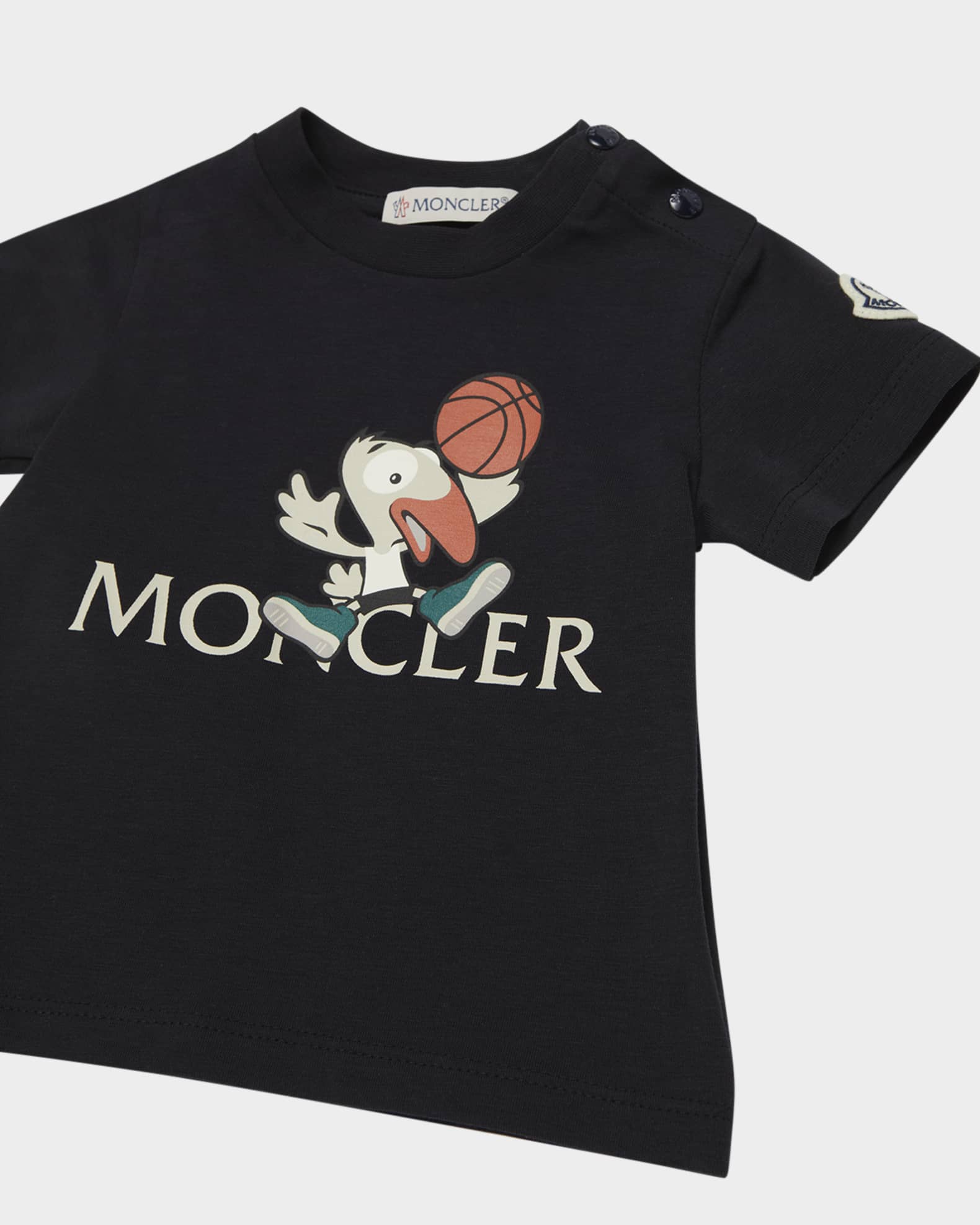 高価値 Boy's Moncler Logo-Print Neiman | 6M-3 Size T-Shirt, Graphic トップス
