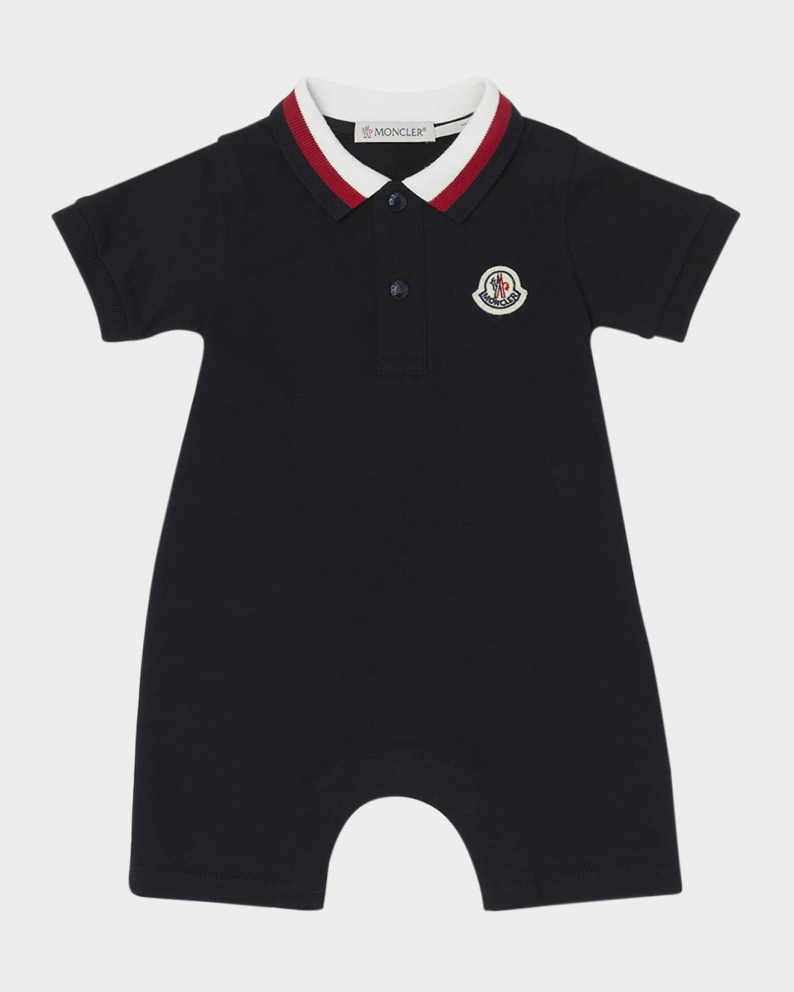 Boy's Pique Polo Playsuit, Size Newborn-24M 0