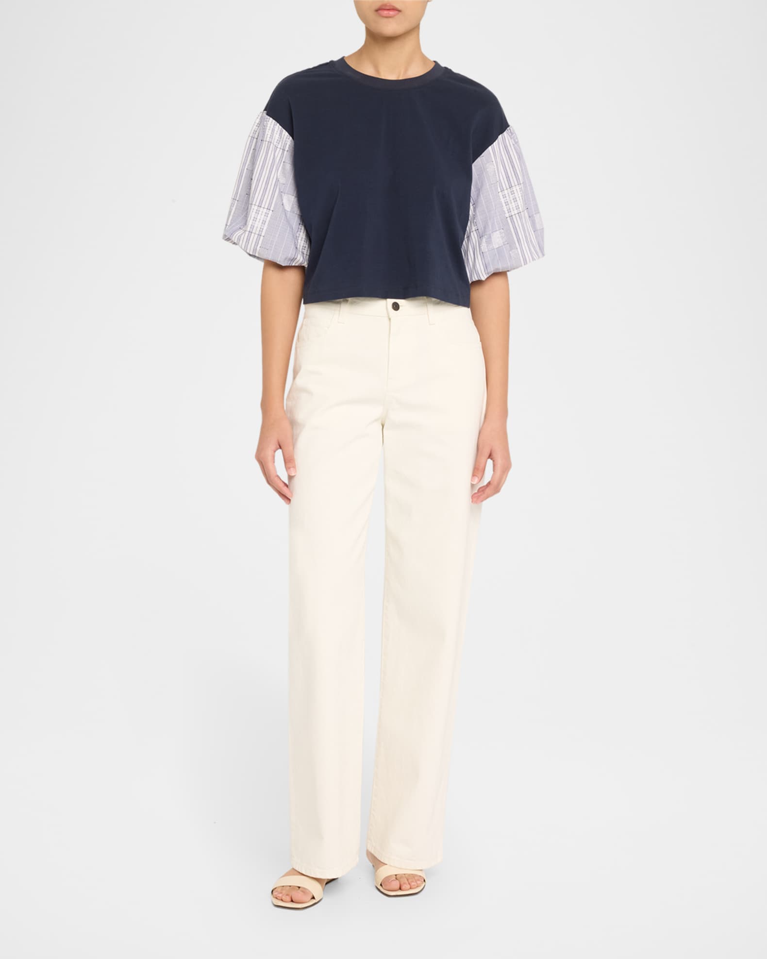Toula Puff-Sleeve Combo Top 1