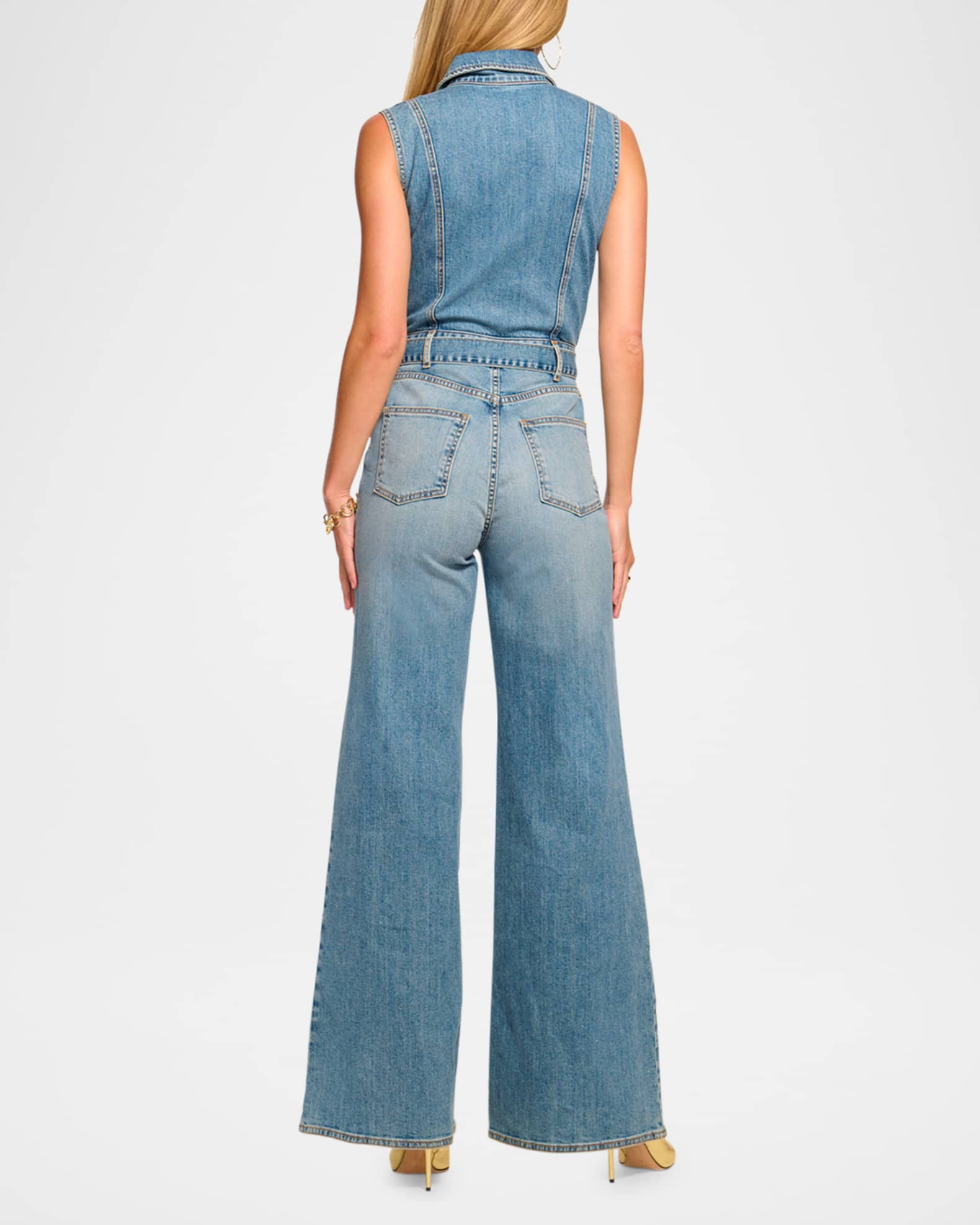 Jemma Wide-Leg Denim Jumpsuit 1